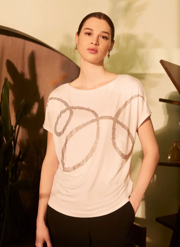 Rhinestone Detail Tee sold by Melanie Lyne
