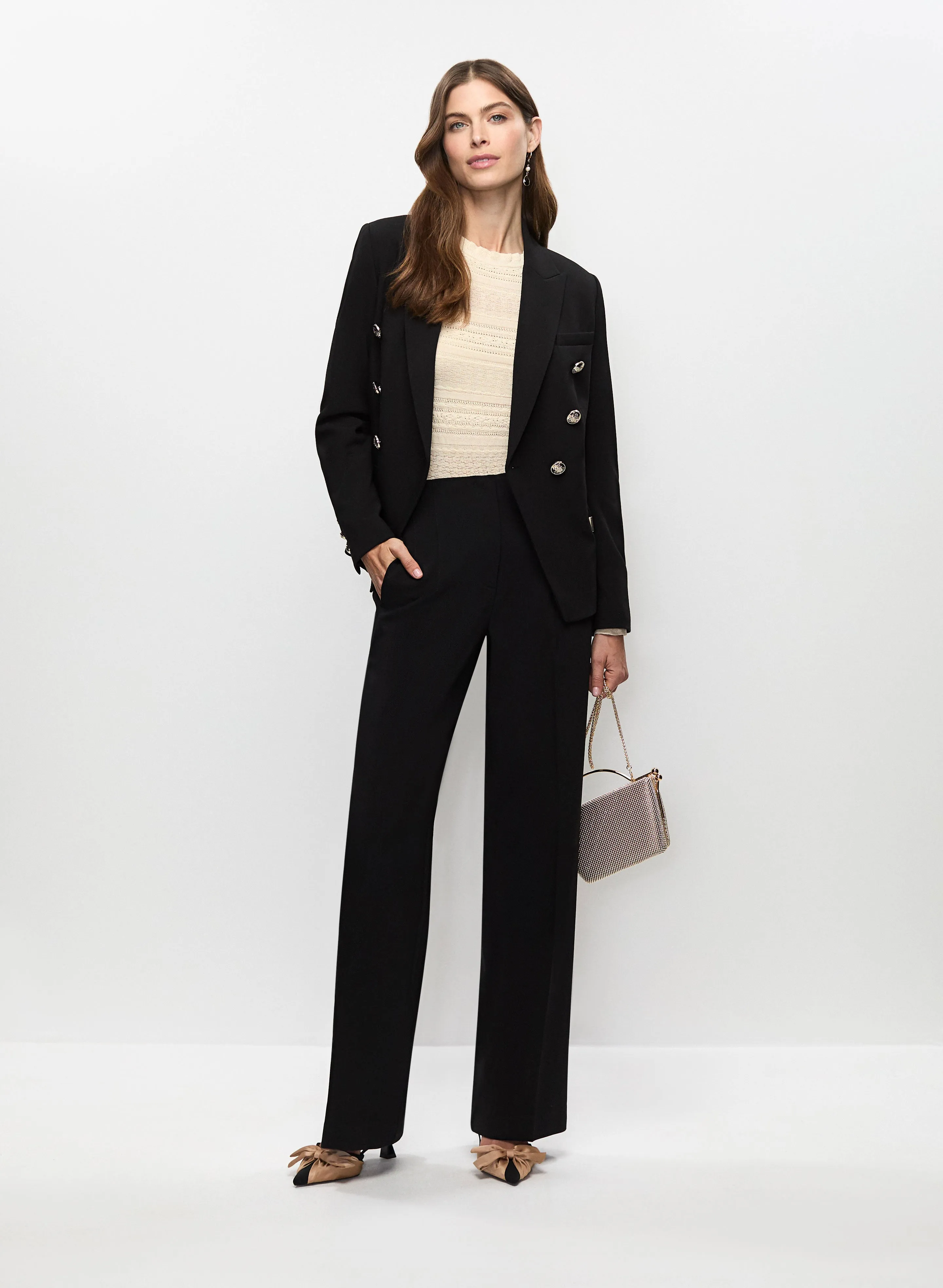 Button Detail Blazer & Wide Leg Pants sold by Melanie Lyne