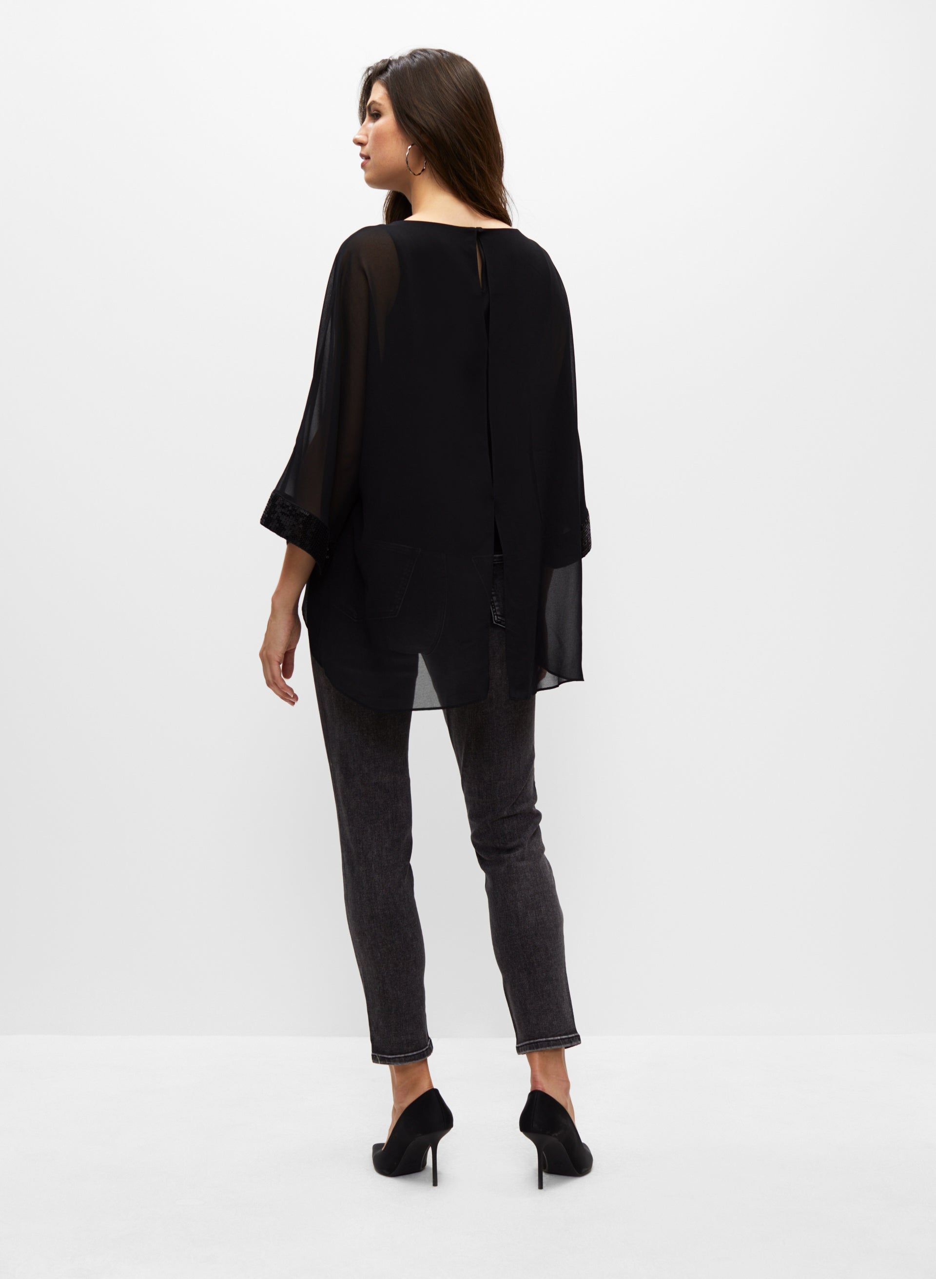 Sequin Detail High-Low Blouse sold by Melanie Lyne product image thumbnail 4