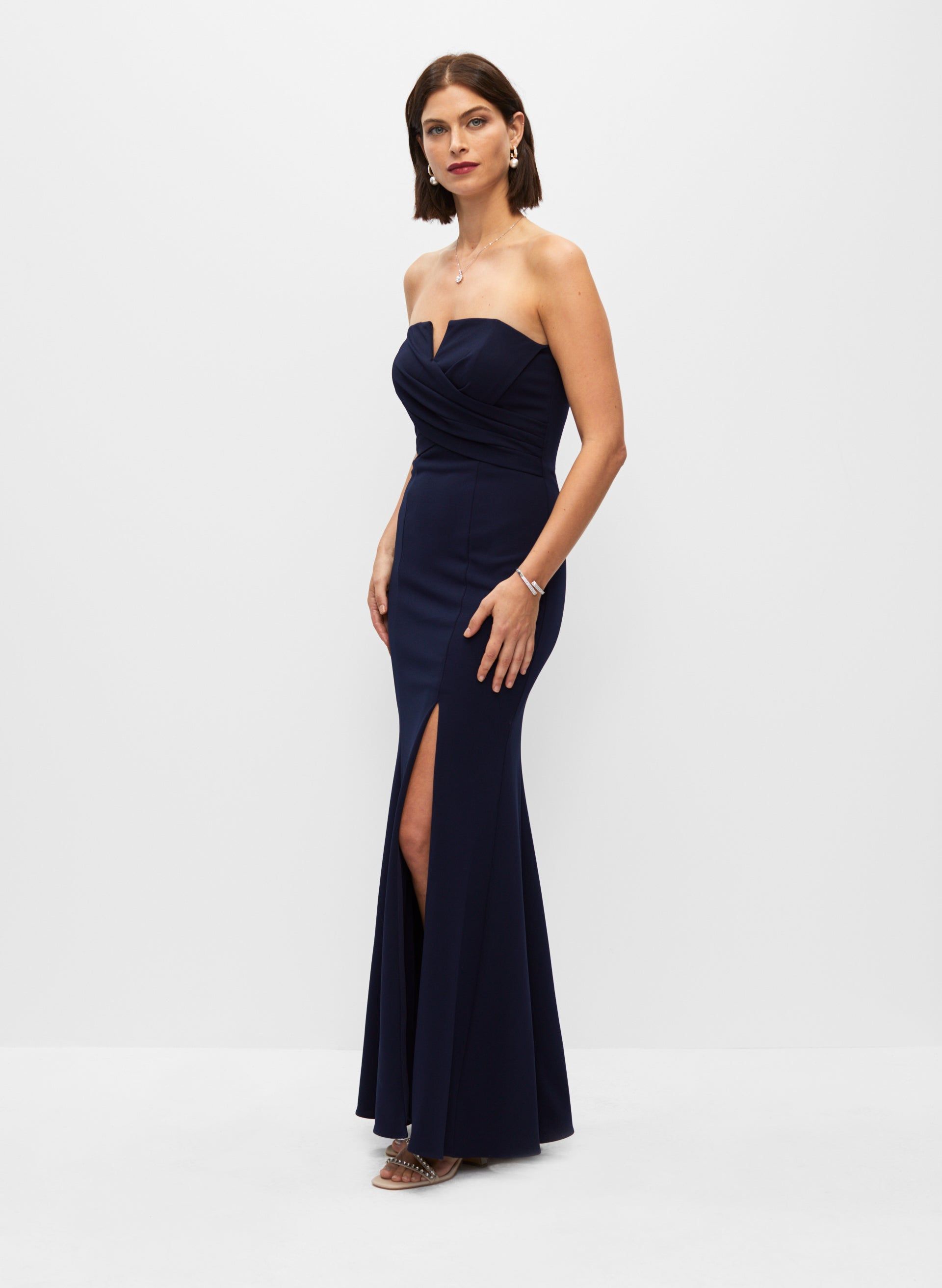 Xscape - Split Neck Strapless Gown sold by Melanie Lyne product image thumbnail 4