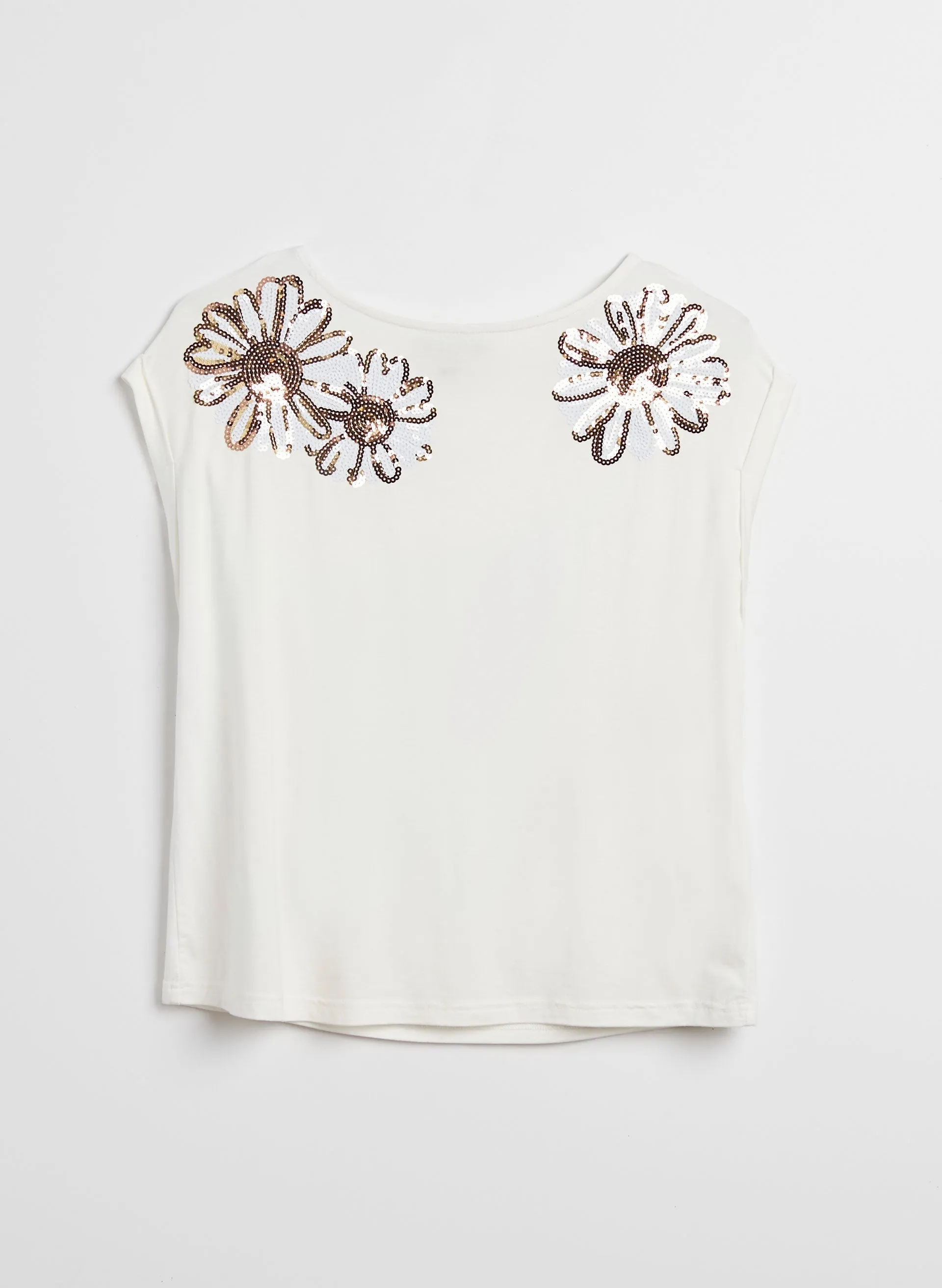Sequin Daisy Detail Tee sold by Melanie Lyne product image thumbnail 5