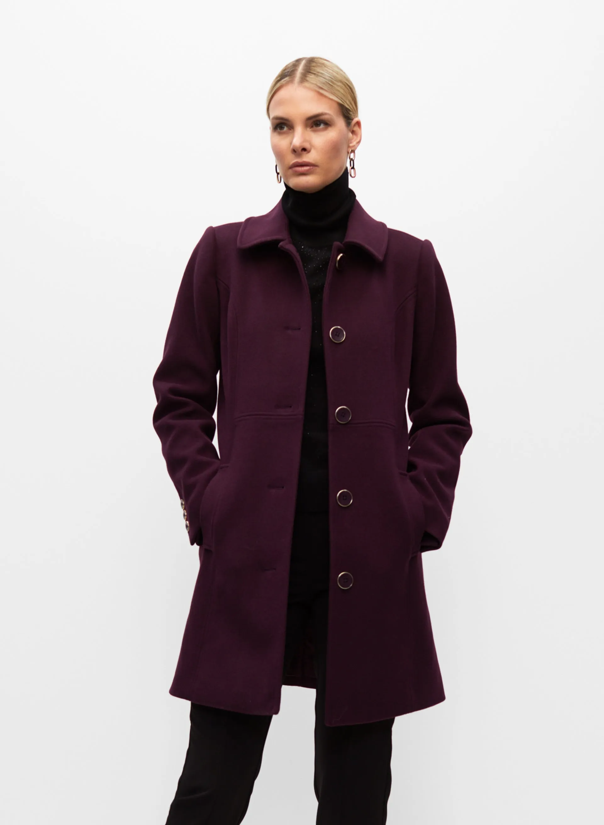 Stretch Wool Blend Coat sold by Melanie Lyne