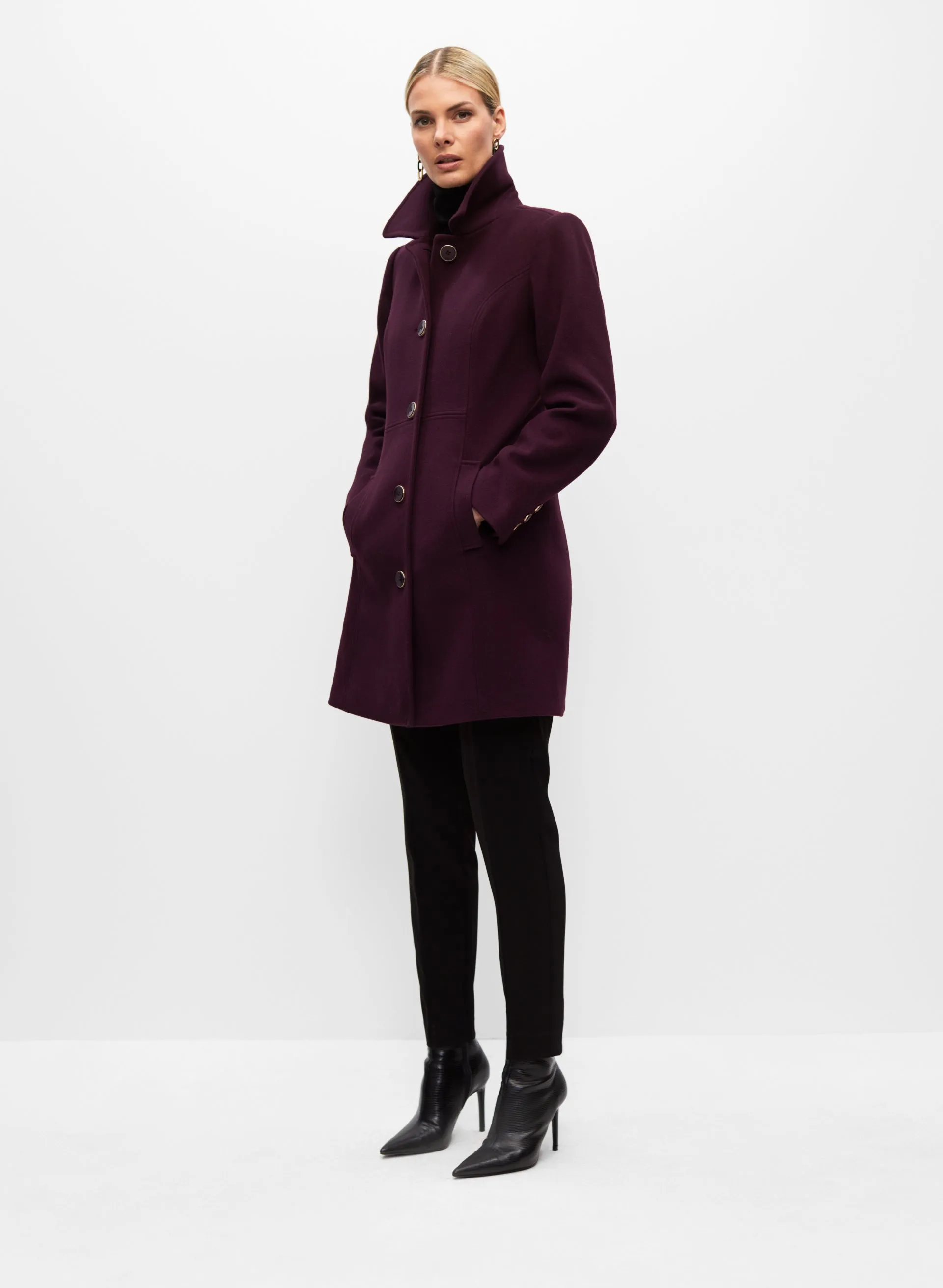 Stretch Wool Blend Coat sold by Melanie Lyne product image thumbnail 3