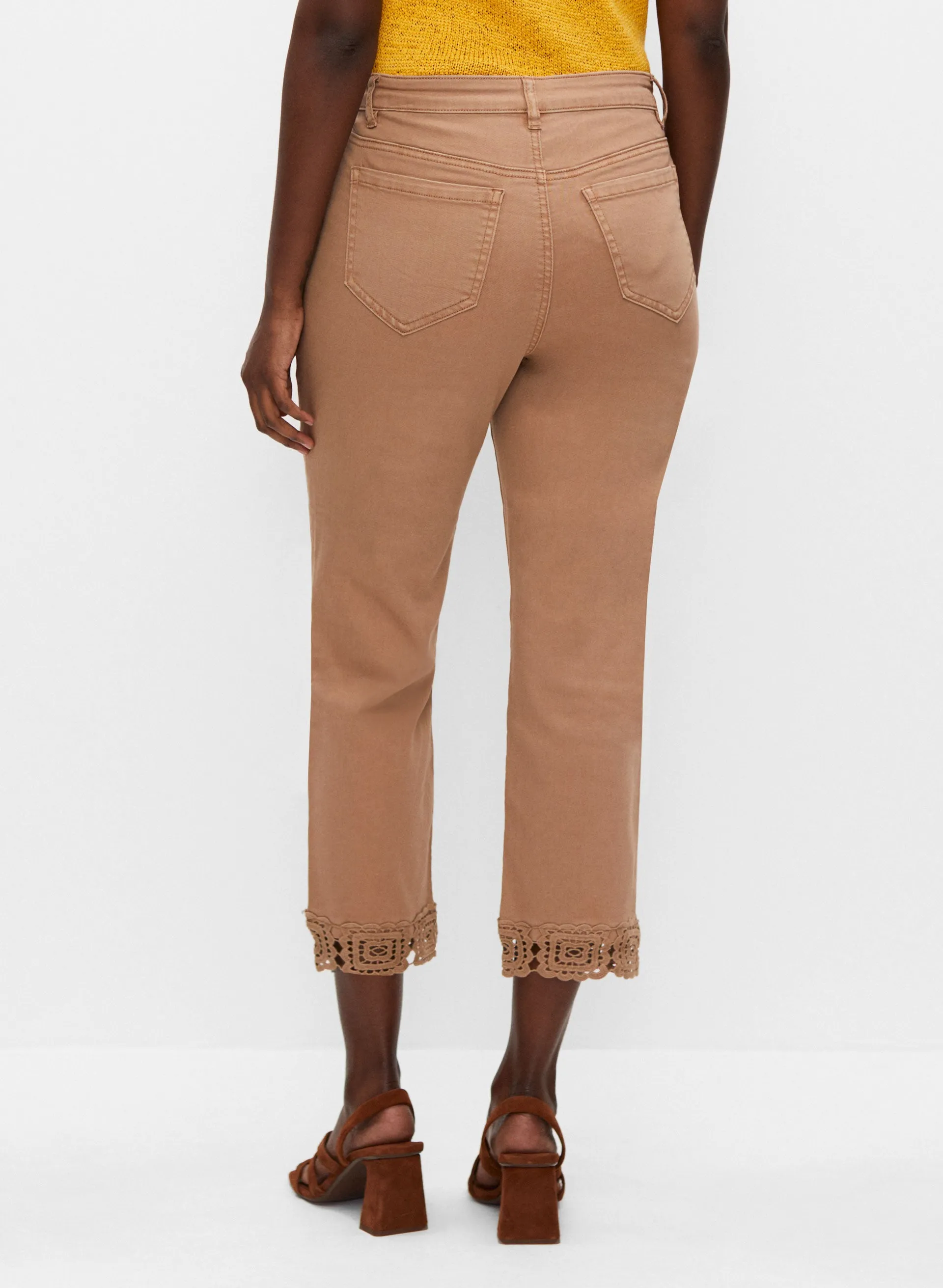 Lace Hem Denim Capris sold by Melanie Lyne product image thumbnail 2