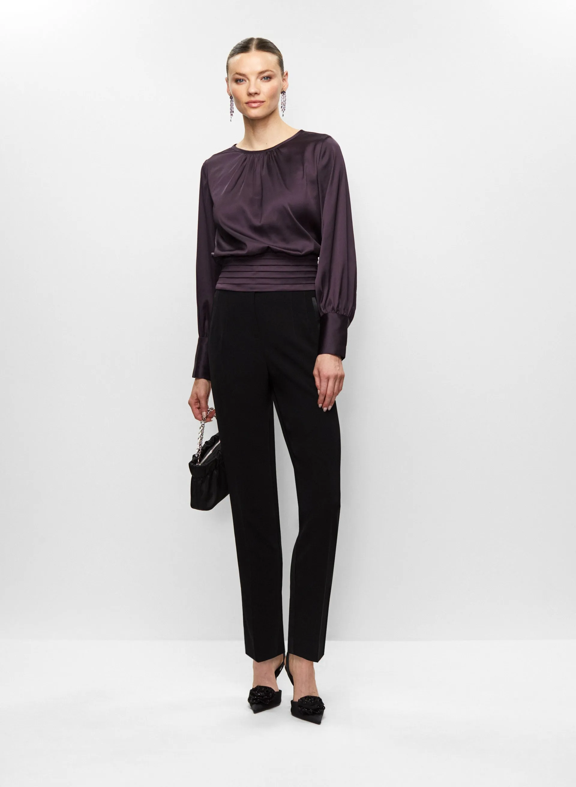 Satin Top & Tuxedo Pants sold by Melanie Lyne