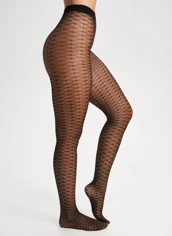Mura - Geometric Embroidered Tights sold by Melanie Lyne