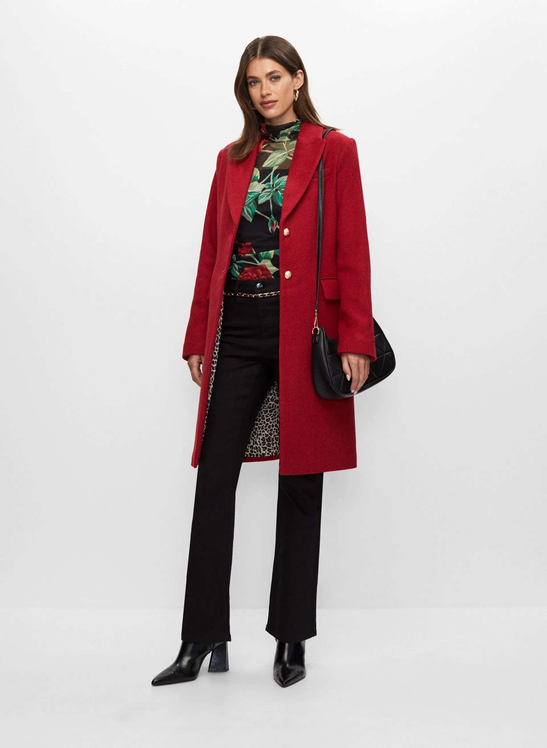 Wool Blend Lapel Coat sold by Melanie Lyne product image thumbnail 4