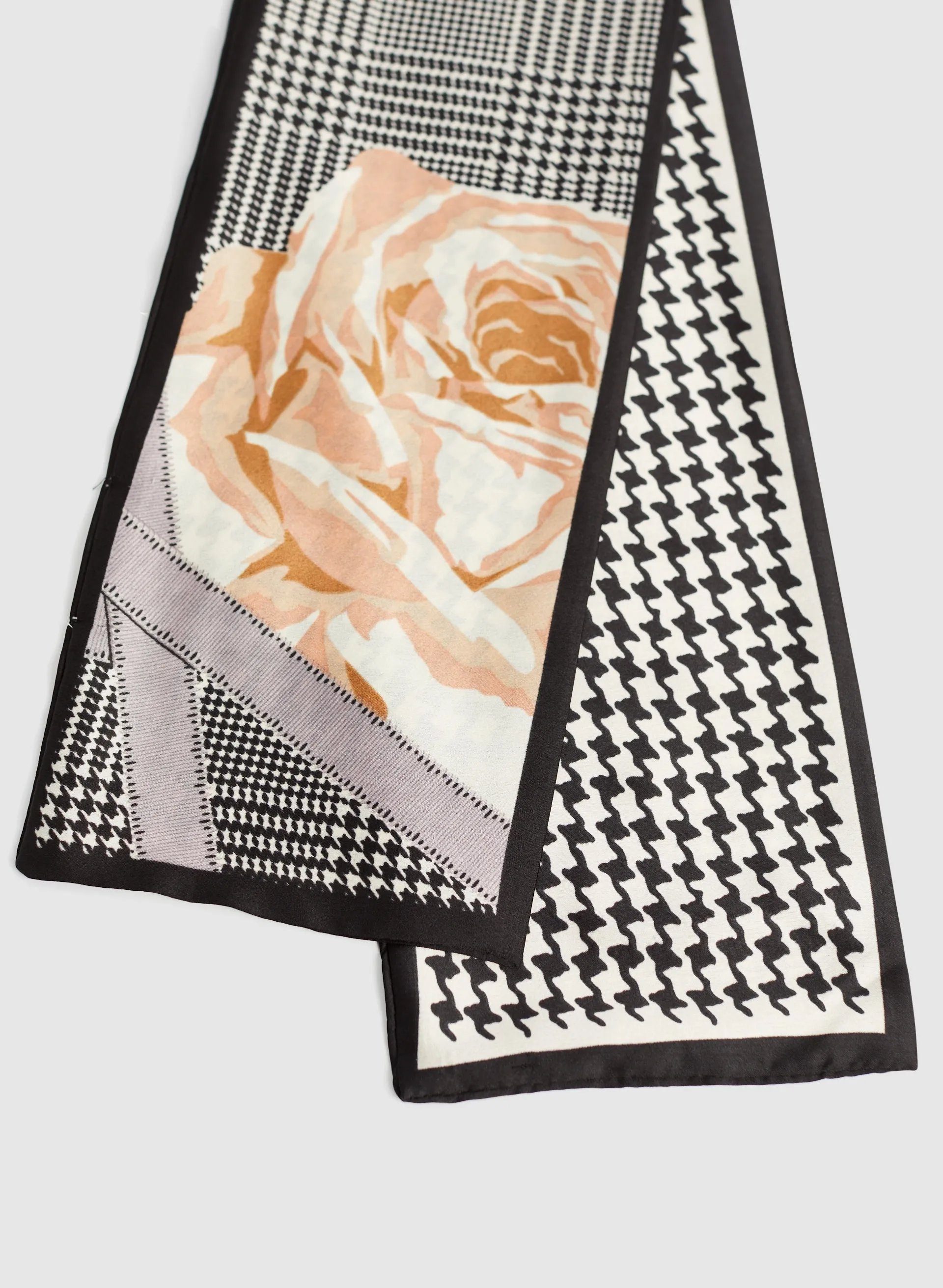 Houndstooth & Floral Print Scarf sold by Melanie Lyne product image thumbnail 4