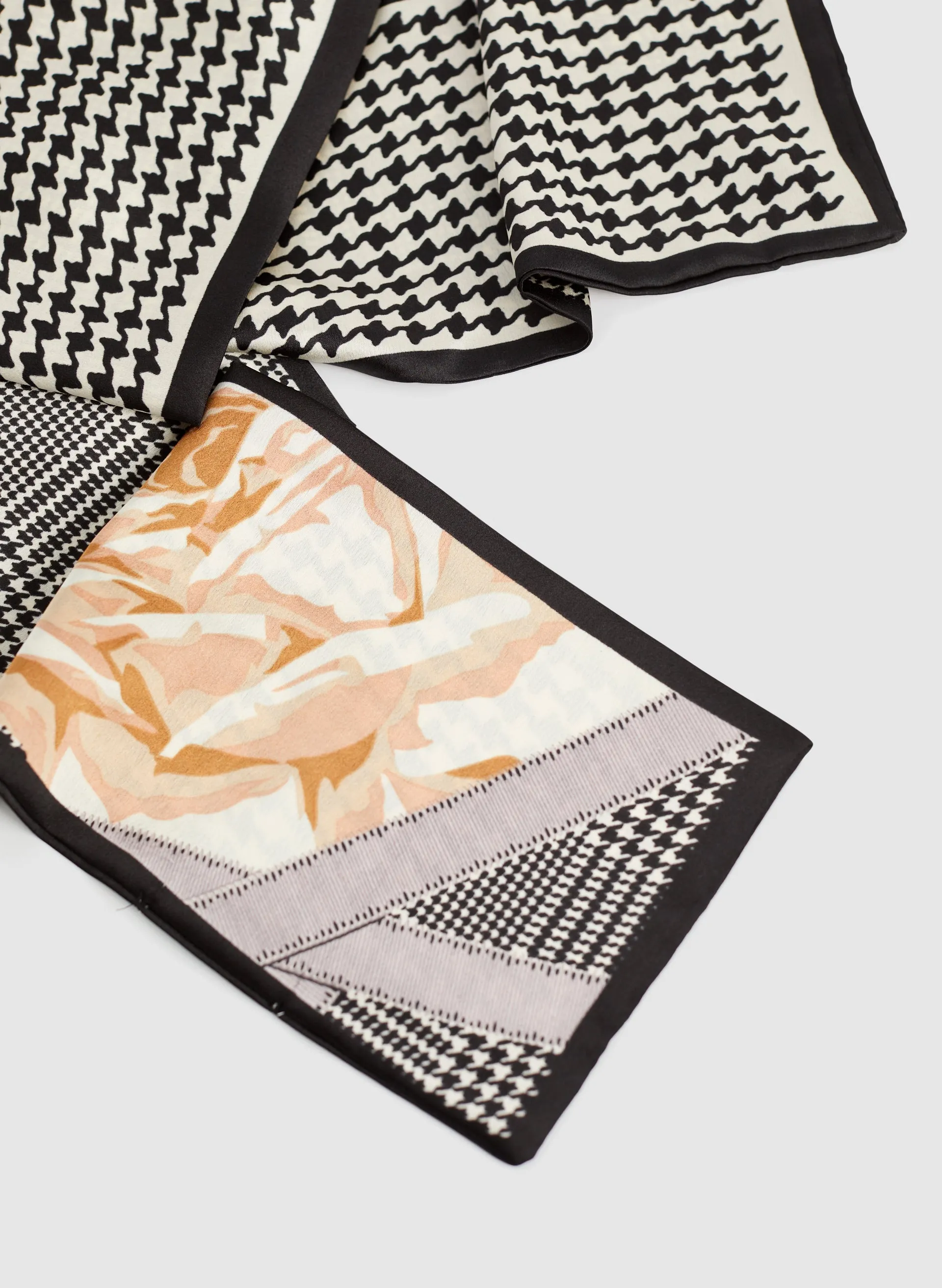 Houndstooth & Floral Print Scarf sold by Melanie Lyne product image thumbnail 2
