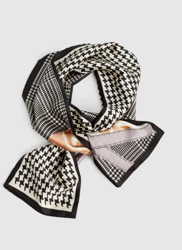 Houndstooth & Floral Print Scarf sold by Melanie Lyne
