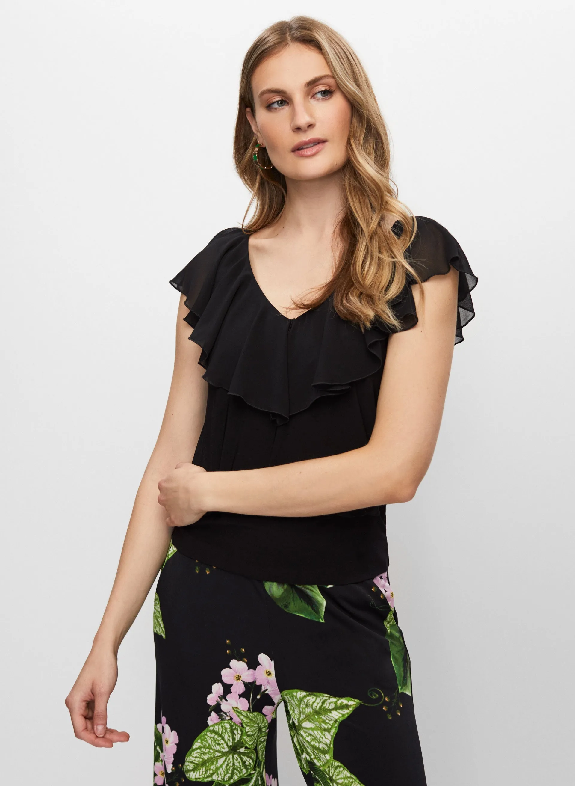 Ruffle Trim Sleeveless Top sold by Melanie Lyne product image thumbnail 5
