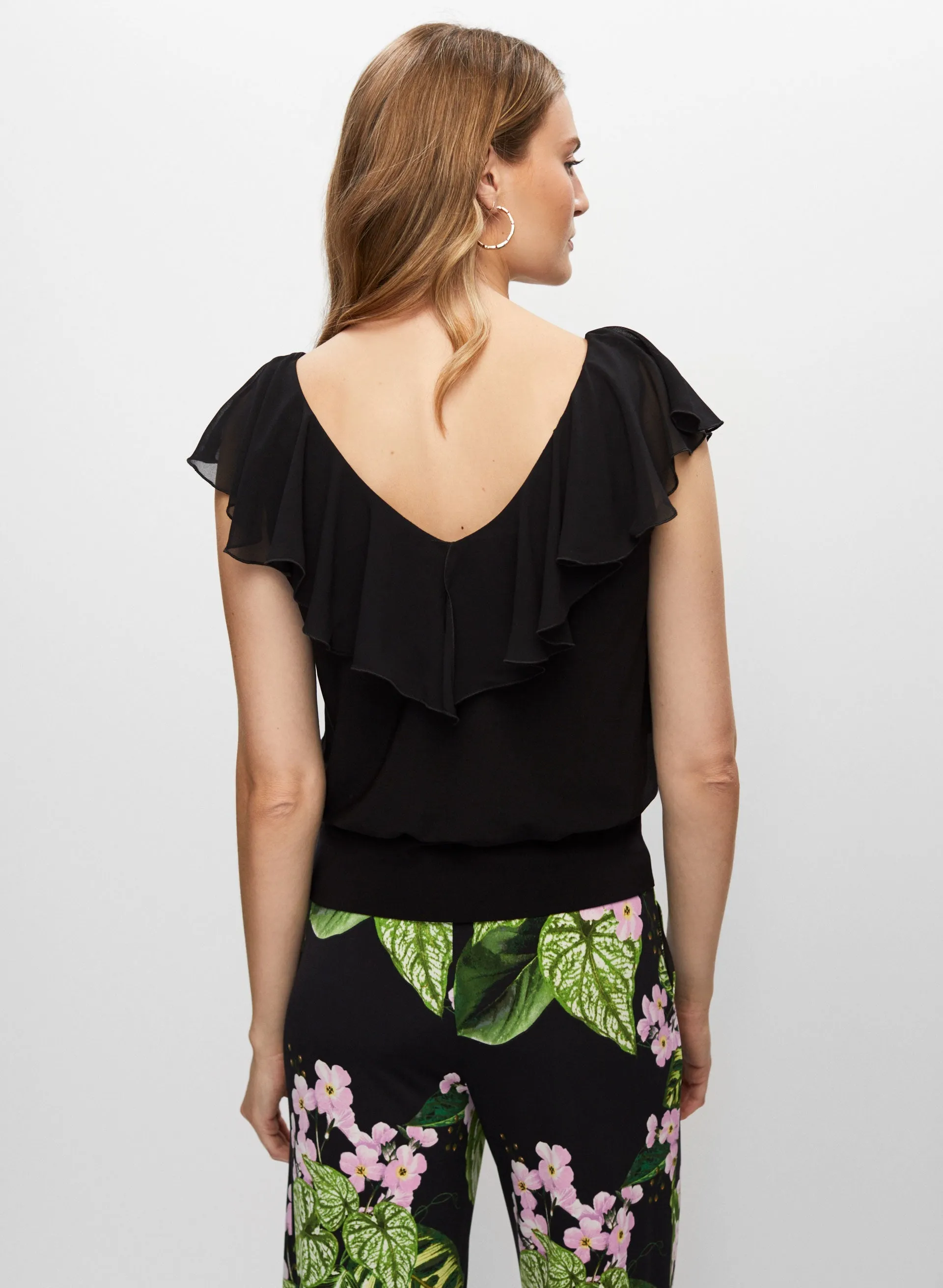 Ruffle Trim Sleeveless Top sold by Melanie Lyne product image thumbnail 2