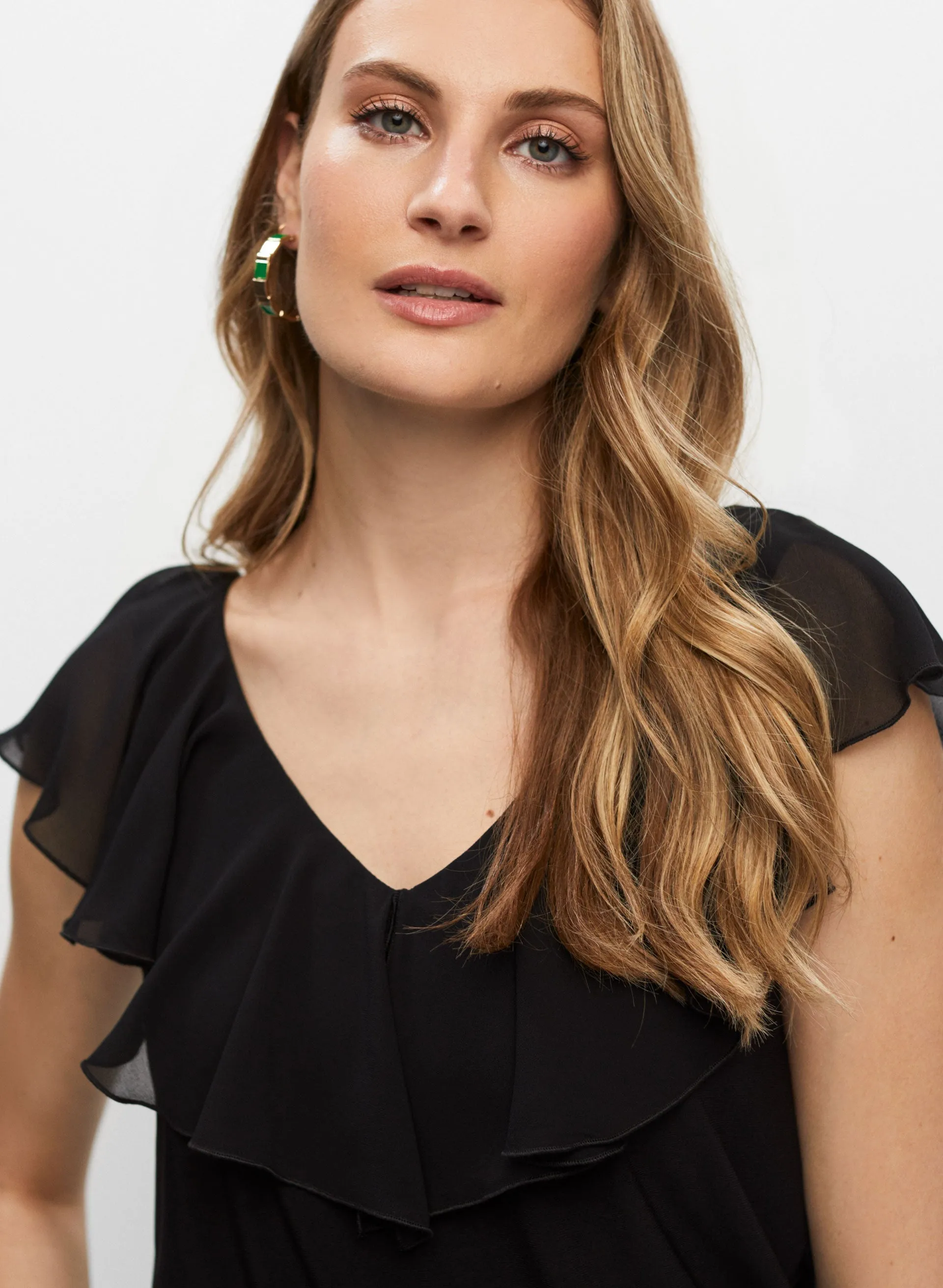 Ruffle Trim Sleeveless Top sold by Melanie Lyne product image thumbnail 3