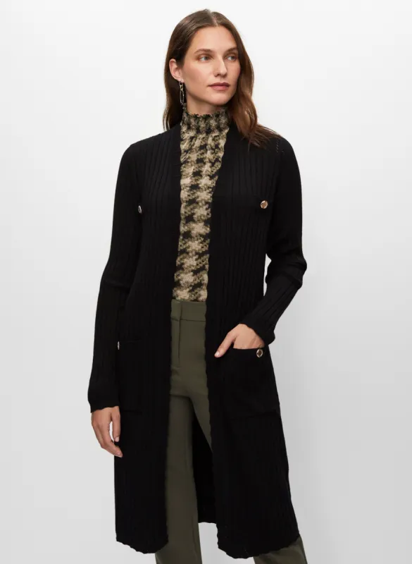 Pointelle Stitch Duster Cardigan sold by Melanie Lyne