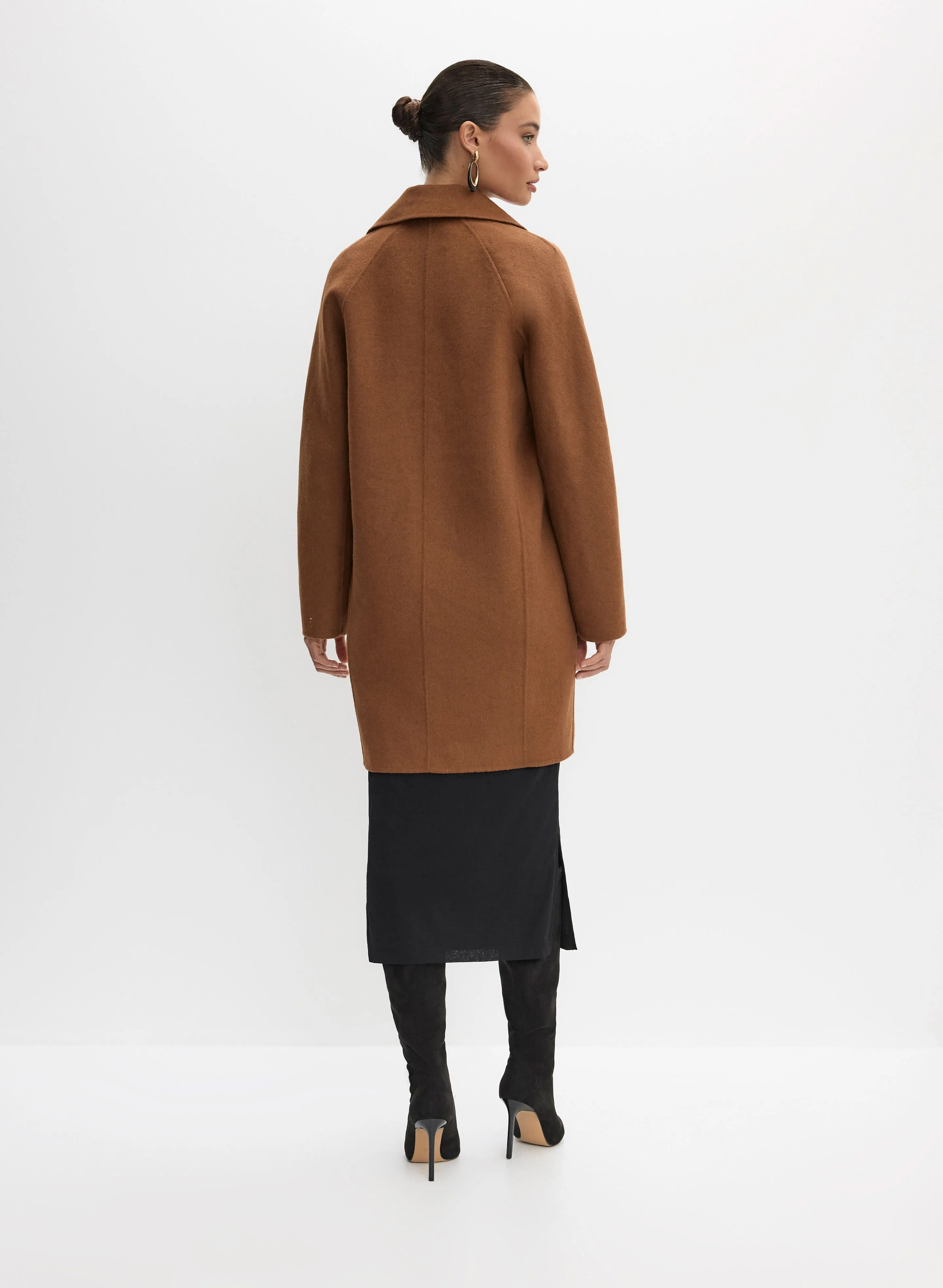 Notch Collar Wool-Blend Coat sold by Melanie Lyne product image thumbnail 4