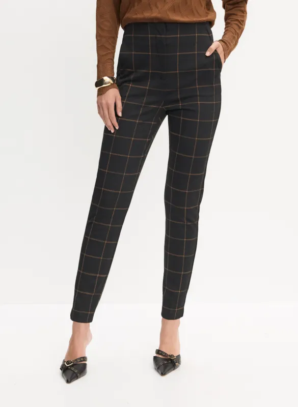 Plaid Print Slim Leg Pants sold by Melanie Lyne