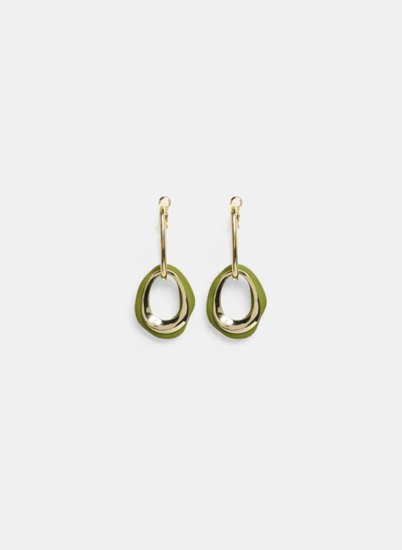 Two-Tier Oval Hoop Earrings sold by Melanie Lyne