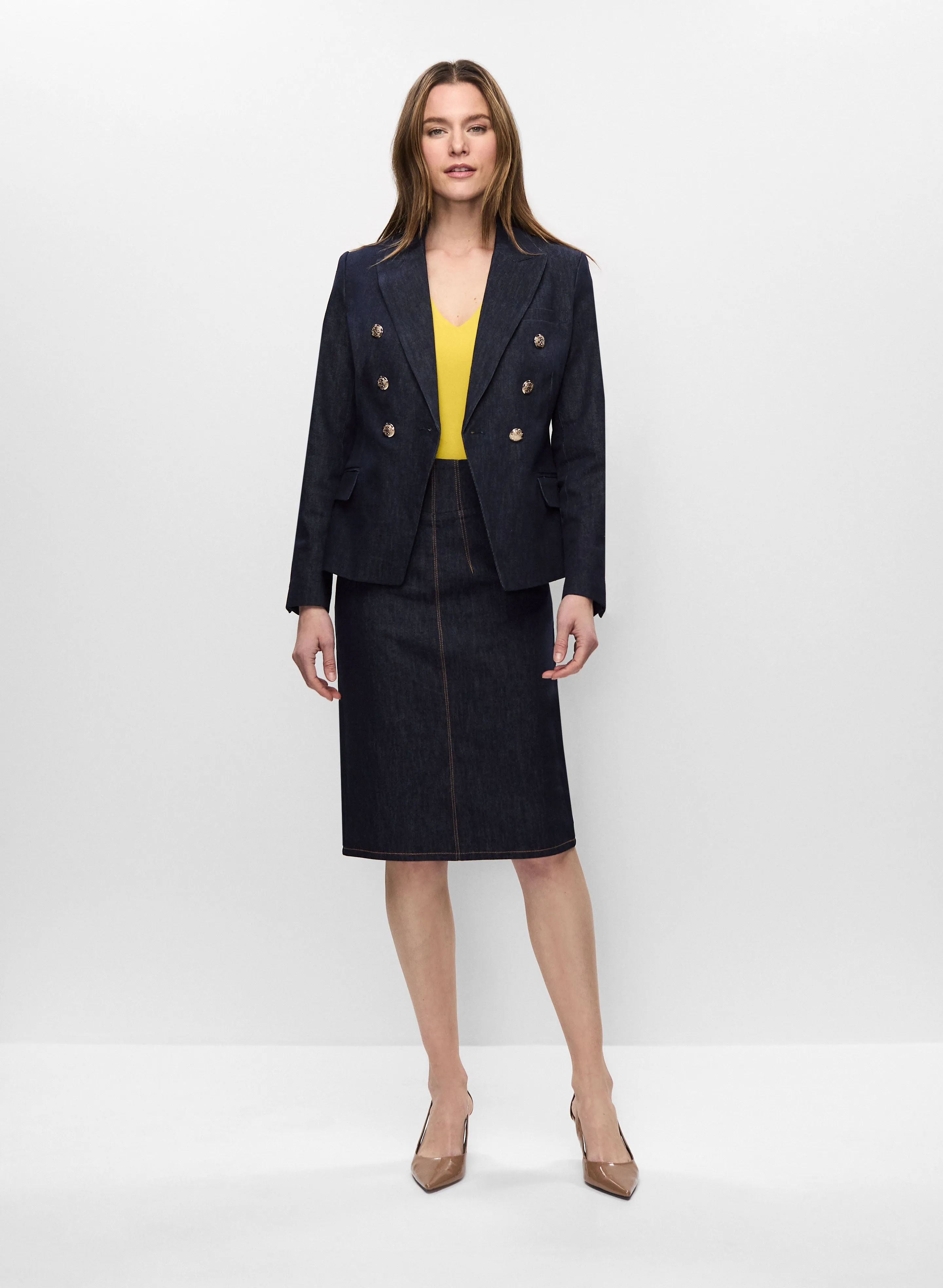 Denim Jacket & Denim Pencil Skirt sold by Melanie Lyne