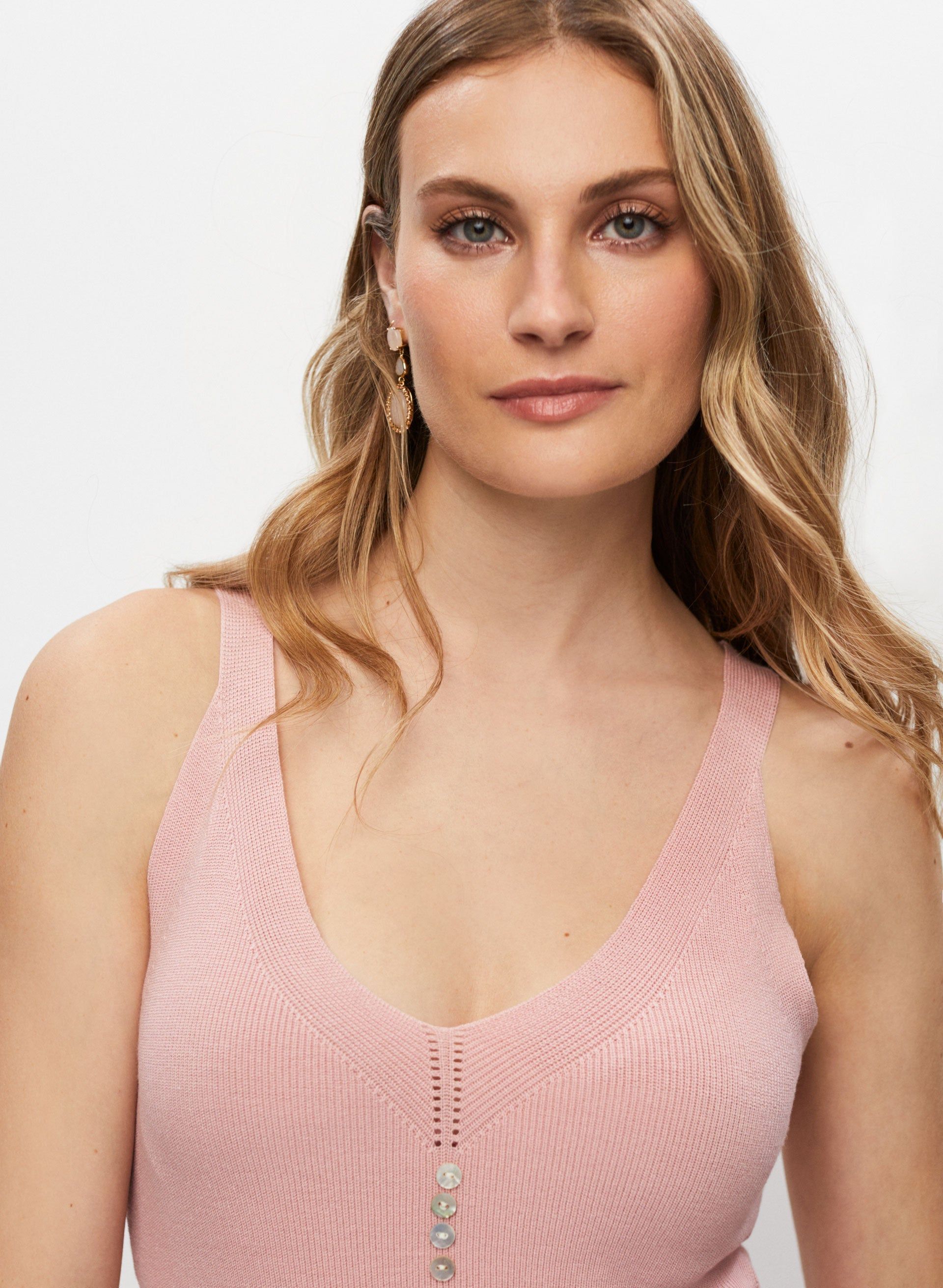 Decorative Button Sleeveless Top sold by Melanie Lyne product image thumbnail 3