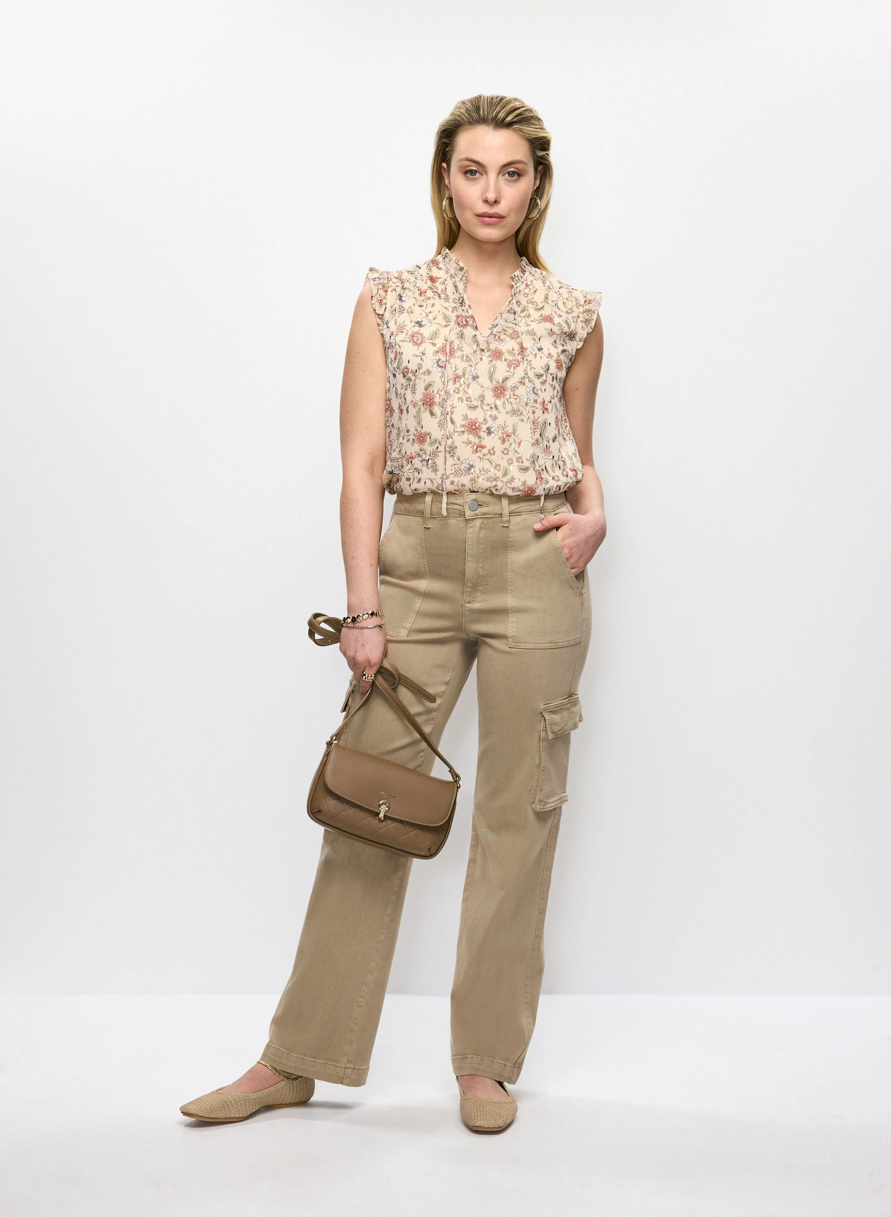 Mixed Floral Blouse & Cargo Jeans sold by Melanie Lyne