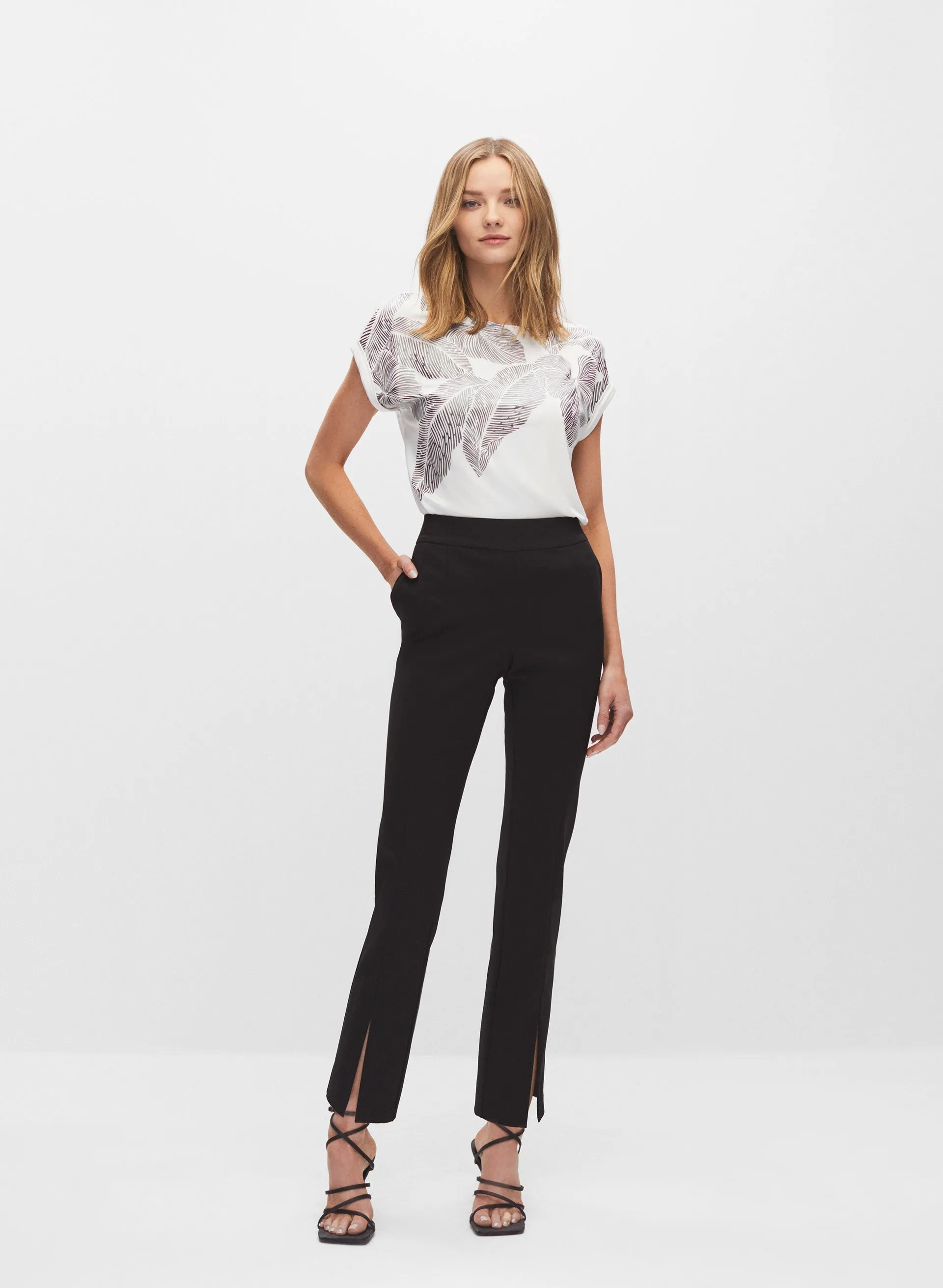 Metallic Leaf Print Tee sold by Melanie Lyne product image thumbnail 2