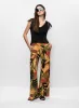 Lace Top & Tropical Print Flare Leg Pants sold by Melanie Lyne
