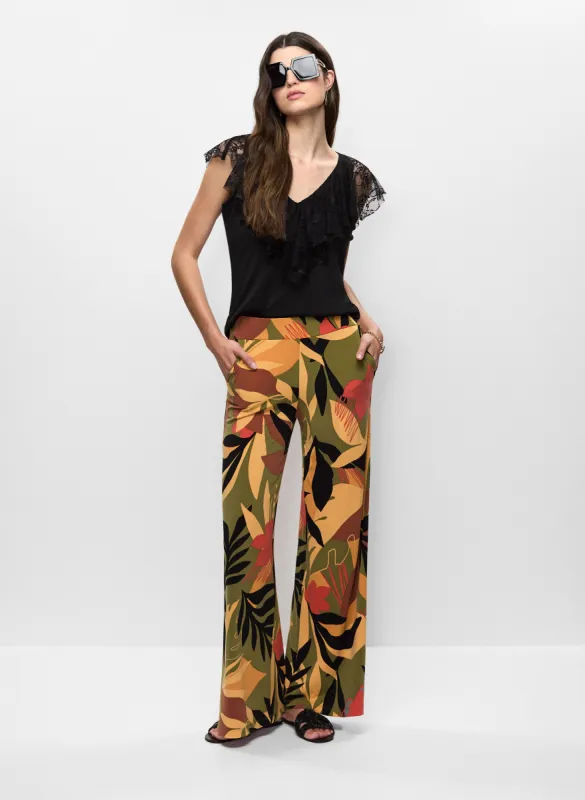 Lace Top & Tropical Print Flare Leg Pants sold by Melanie Lyne