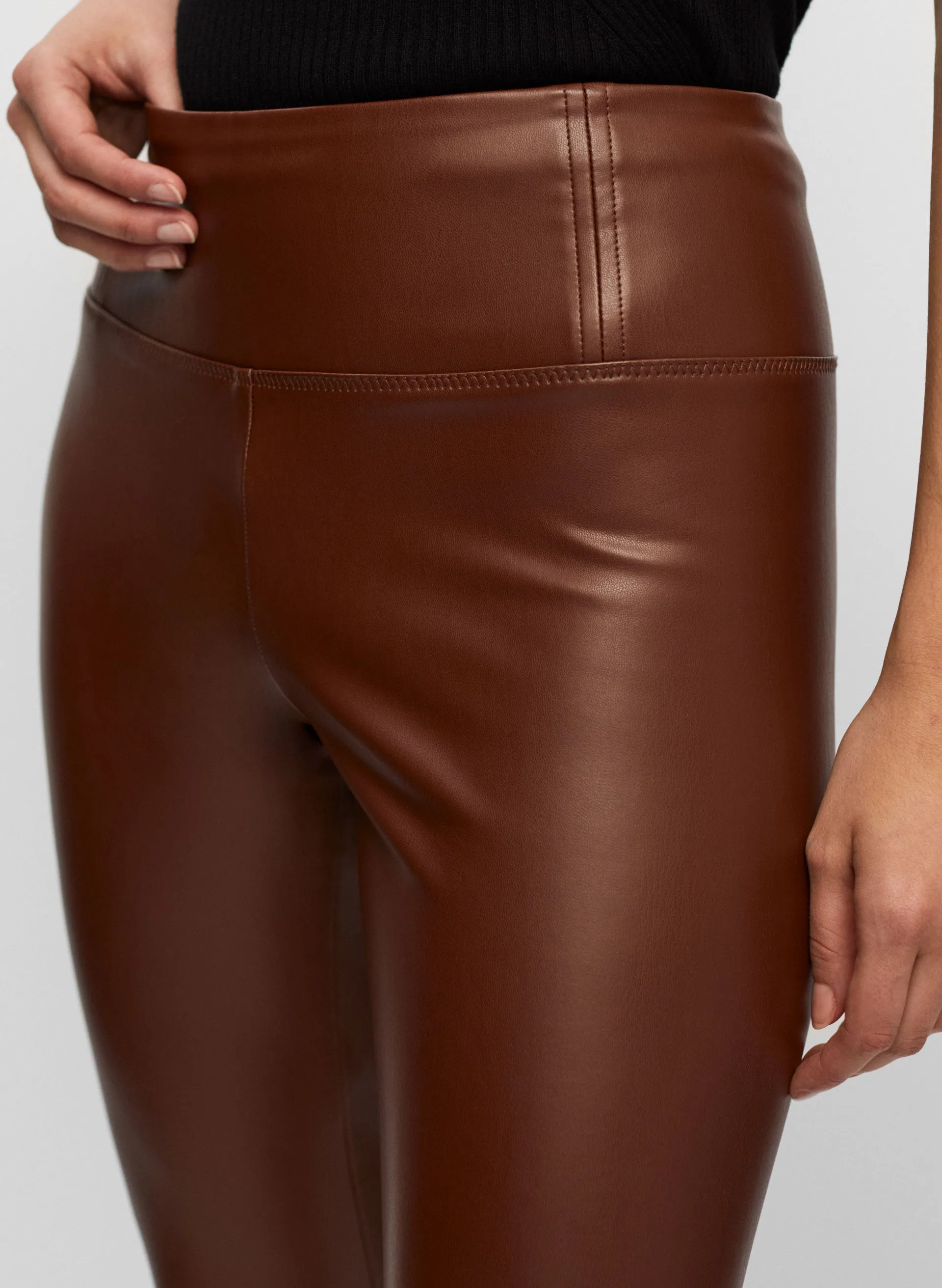 Vegan Leather Slim Leg Pants sold by Melanie Lyne product image thumbnail 5