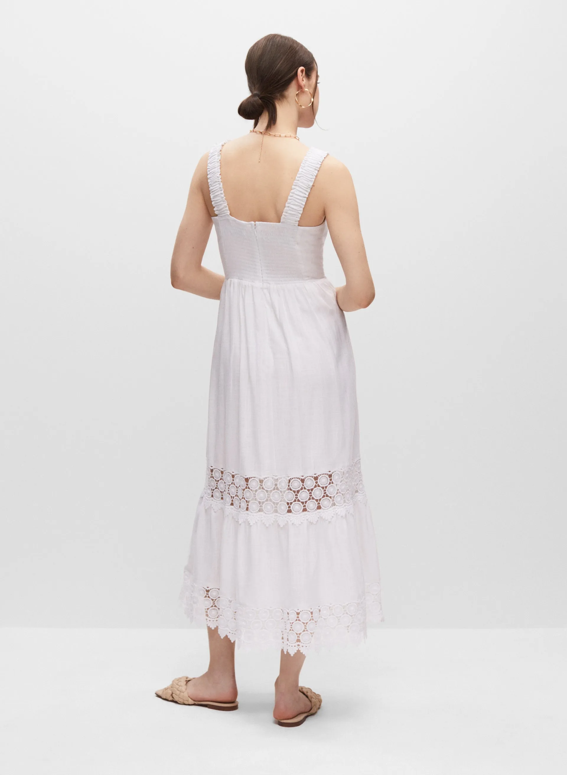 Tiered Crochet Detail Maxi Dress sold by Melanie Lyne product image thumbnail 3