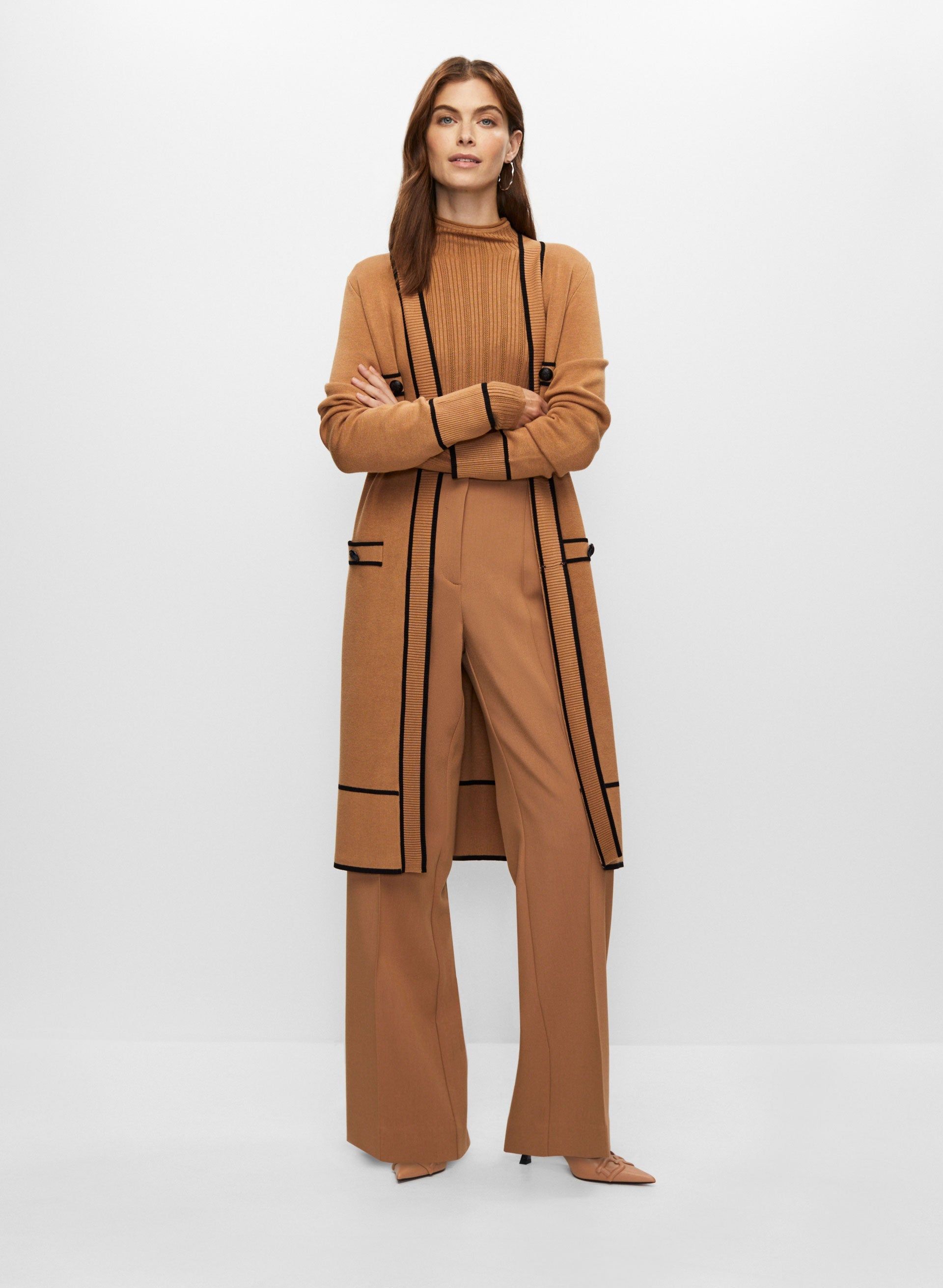 Contrast Trim Long Cardigan sold by Melanie Lyne product image thumbnail 3