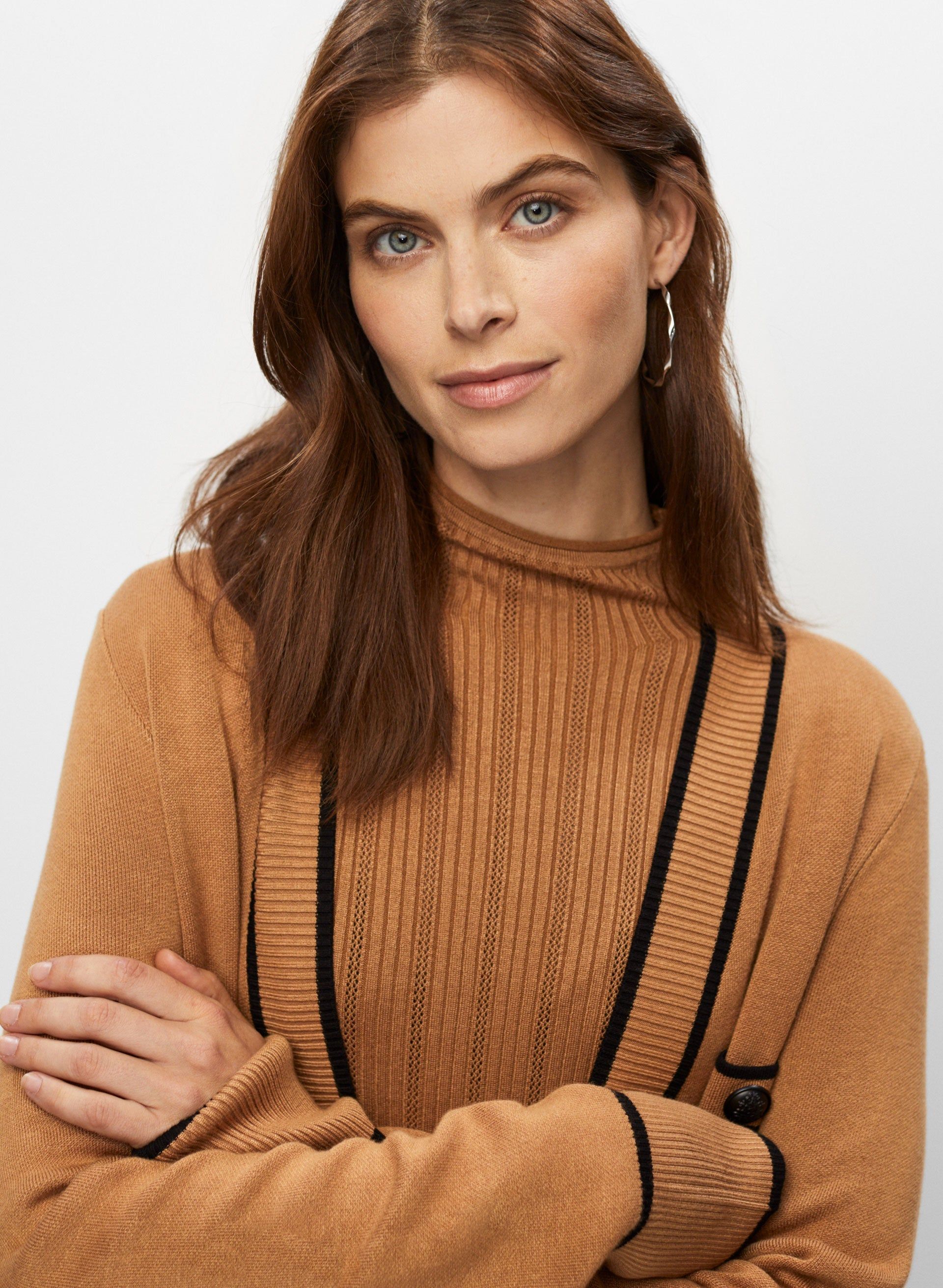 Contrast Trim Long Cardigan sold by Melanie Lyne product image thumbnail 2