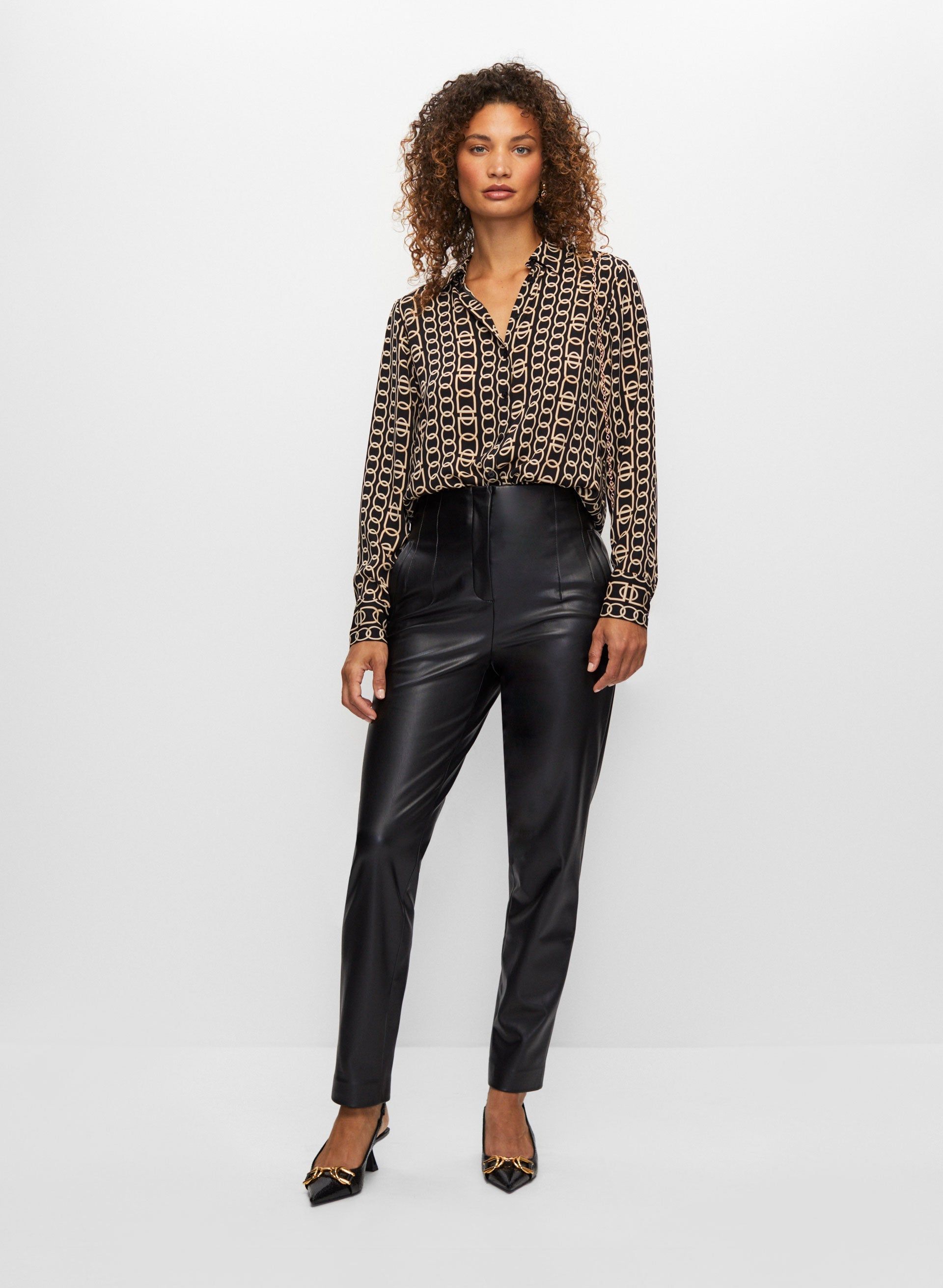 Chain Print Long Sleeve Blouse sold by Melanie Lyne product image thumbnail 3