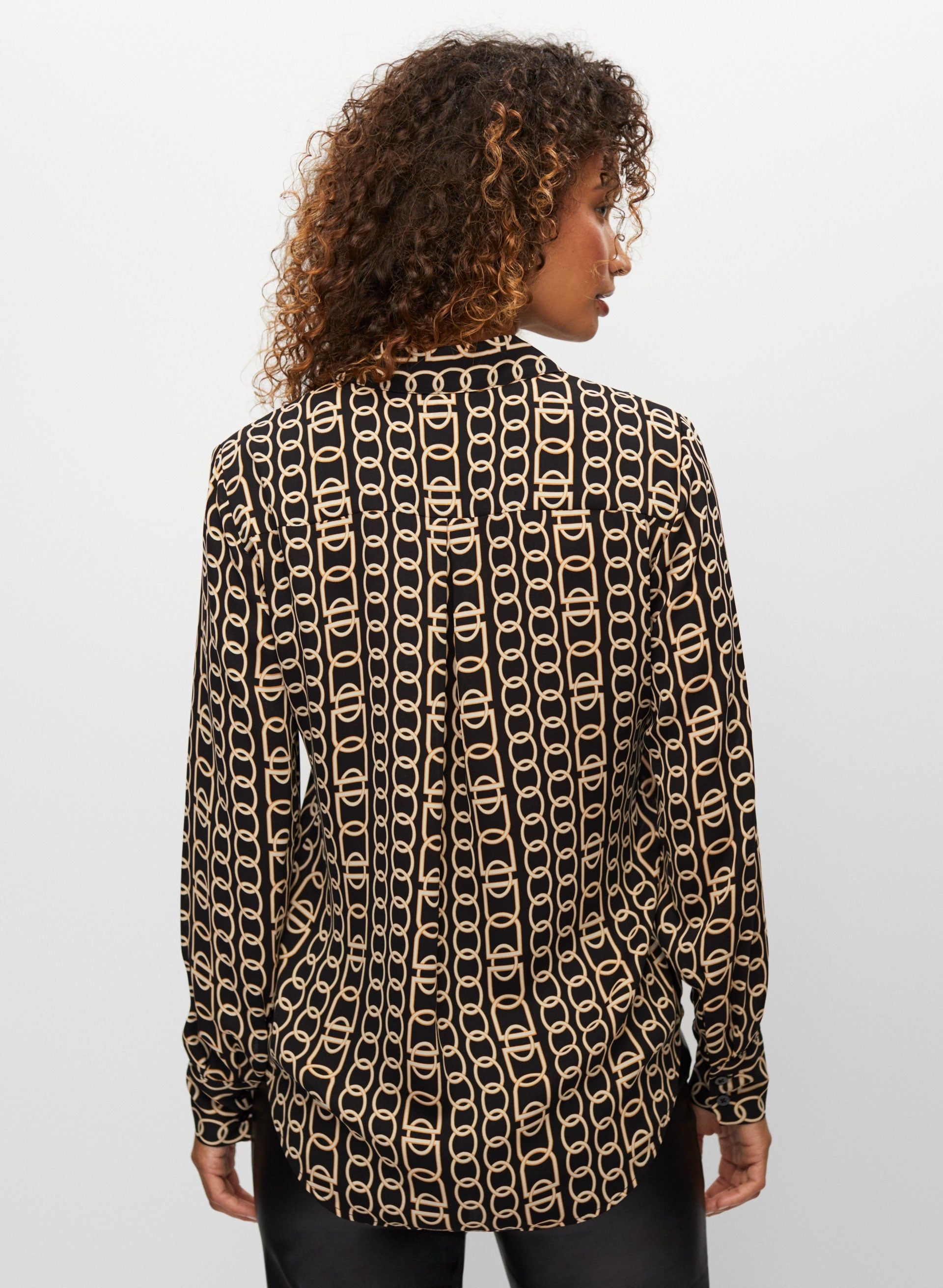 Chain Print Long Sleeve Blouse sold by Melanie Lyne product image thumbnail 4