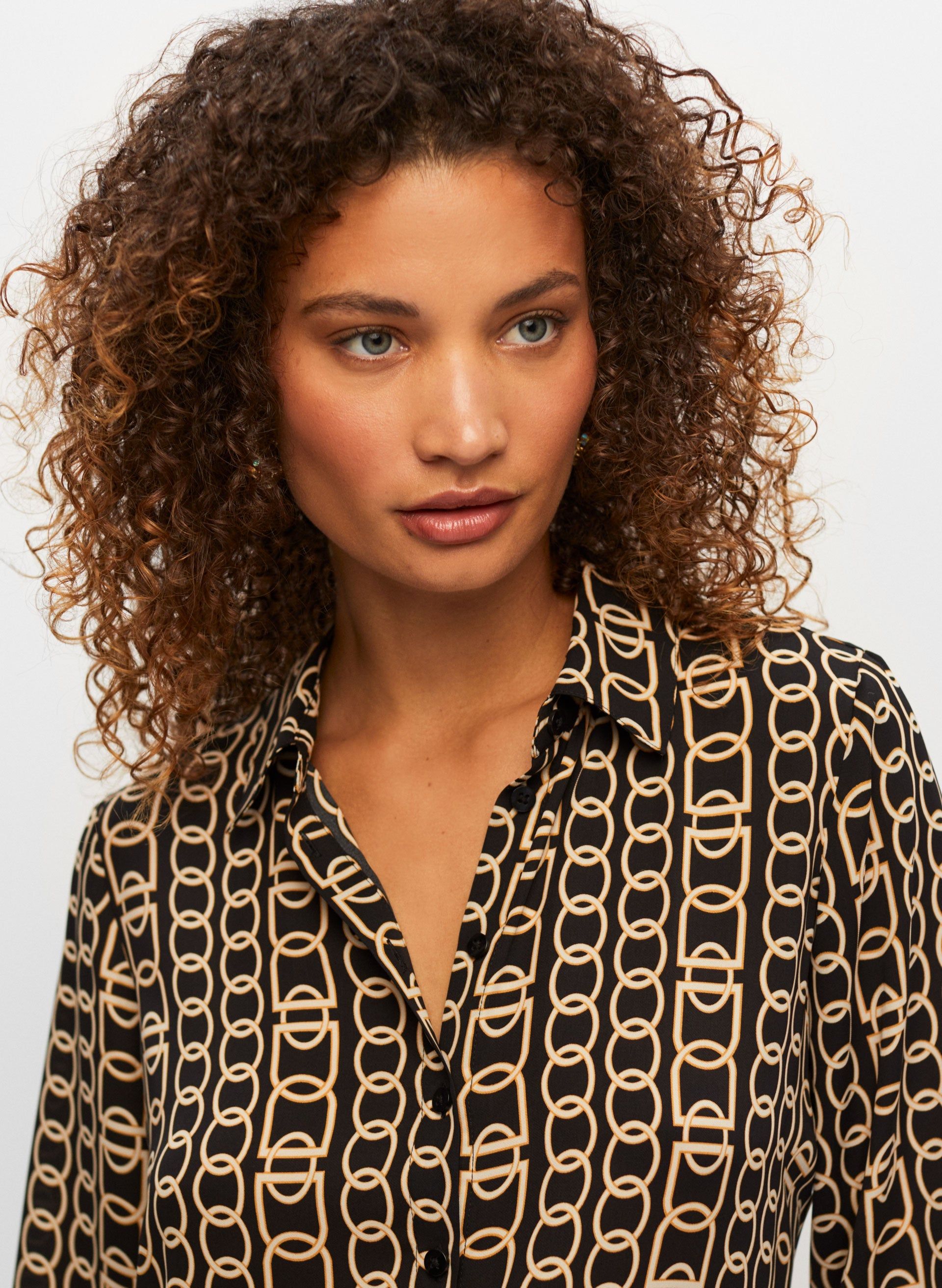 Chain Print Long Sleeve Blouse sold by Melanie Lyne product image thumbnail 2