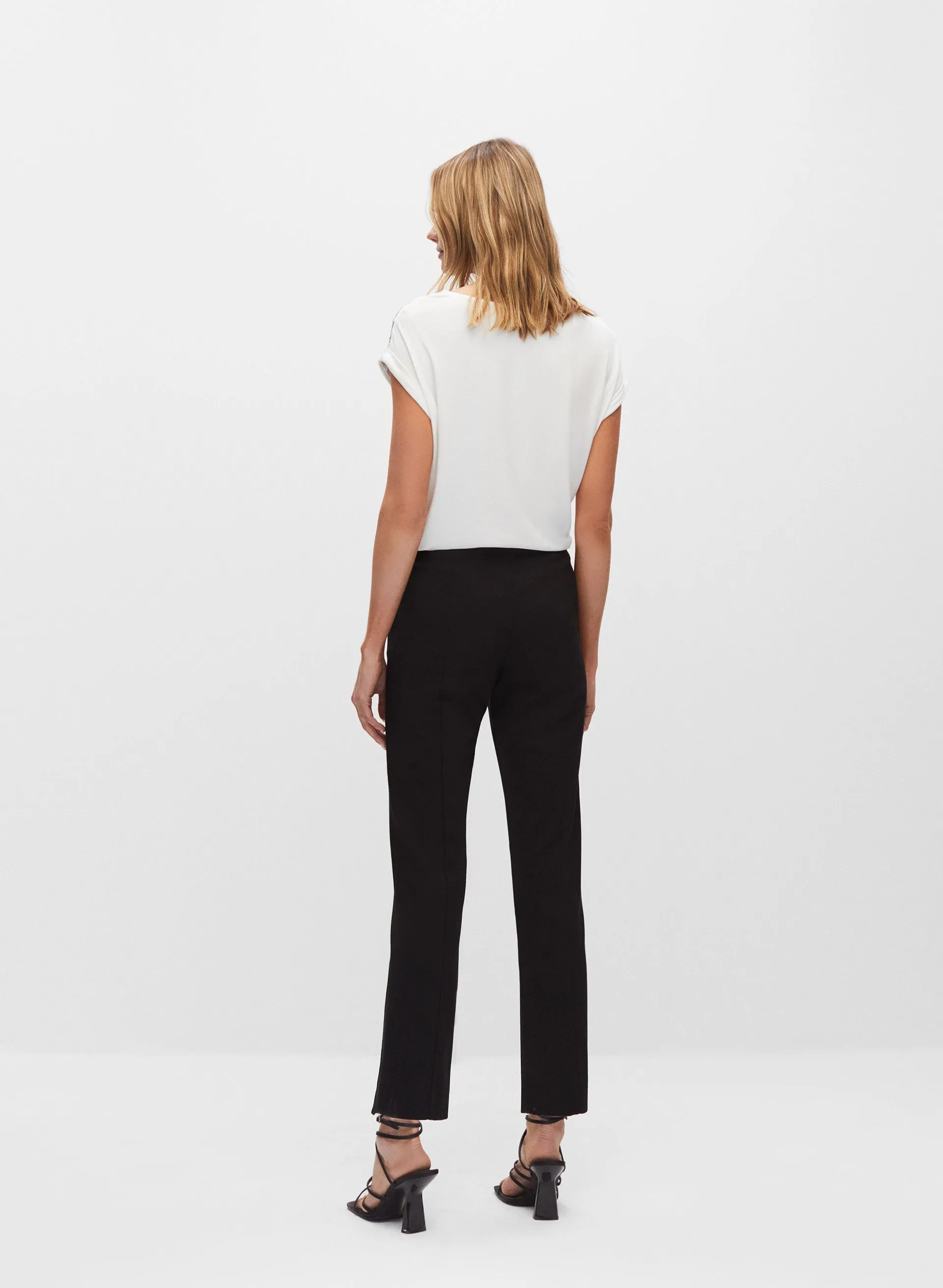 Slit Detail Slim Leg Pants sold by Melanie Lyne product image thumbnail 3