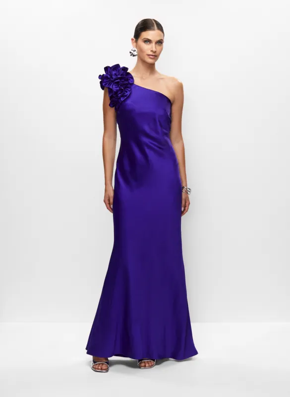 One-Shoulder Satin Gown sold by Melanie Lyne