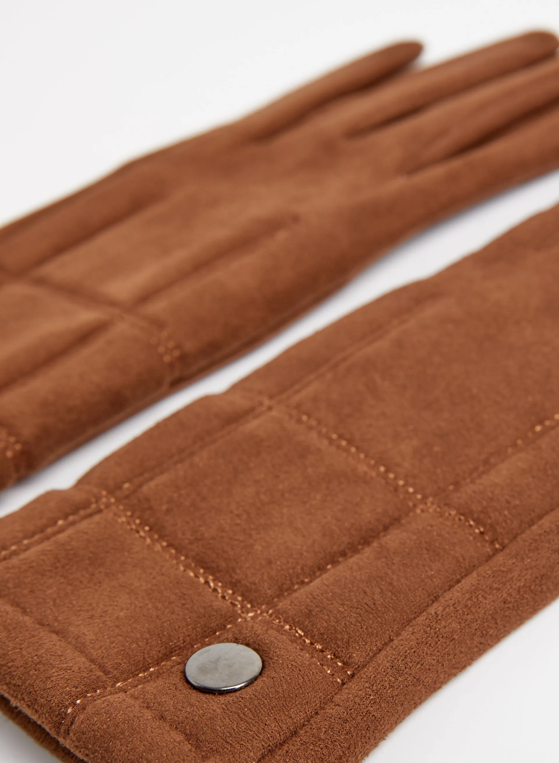 Quilted Faux Suede Gloves sold by Melanie Lyne product image thumbnail 2