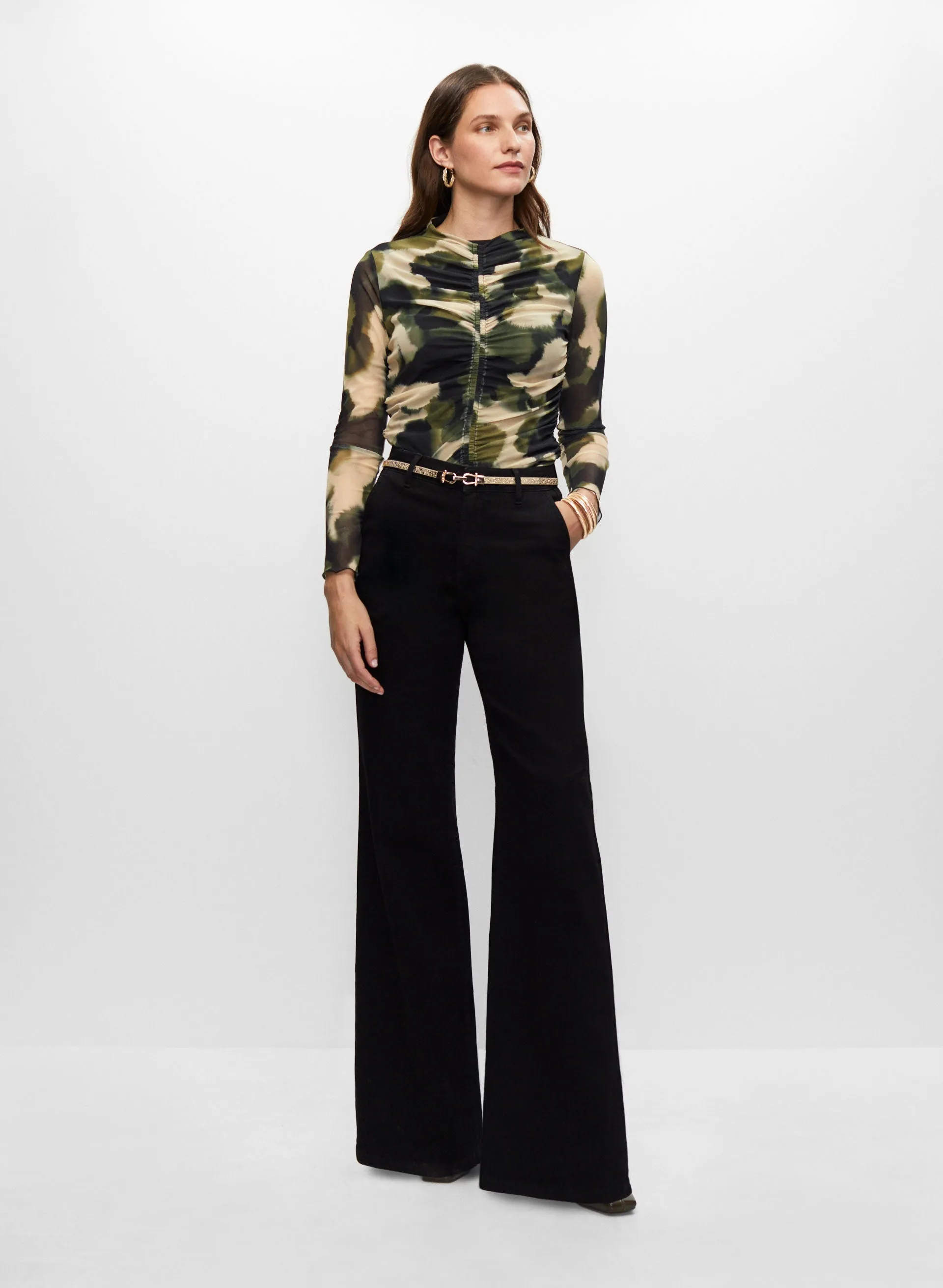 Camouflage Print Ruched Top sold by Melanie Lyne product image thumbnail 4