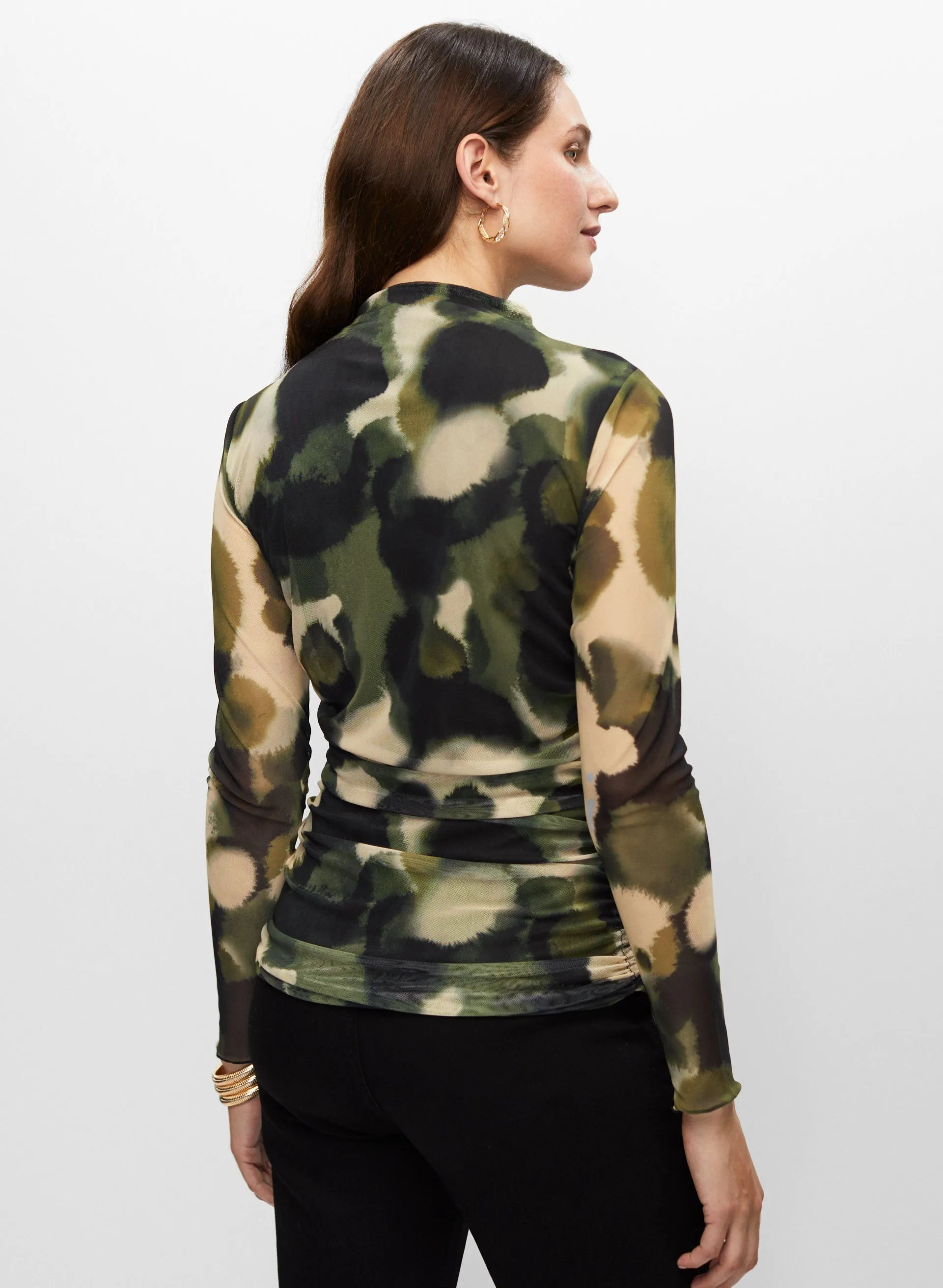 Camouflage Print Ruched Top sold by Melanie Lyne product image thumbnail 2