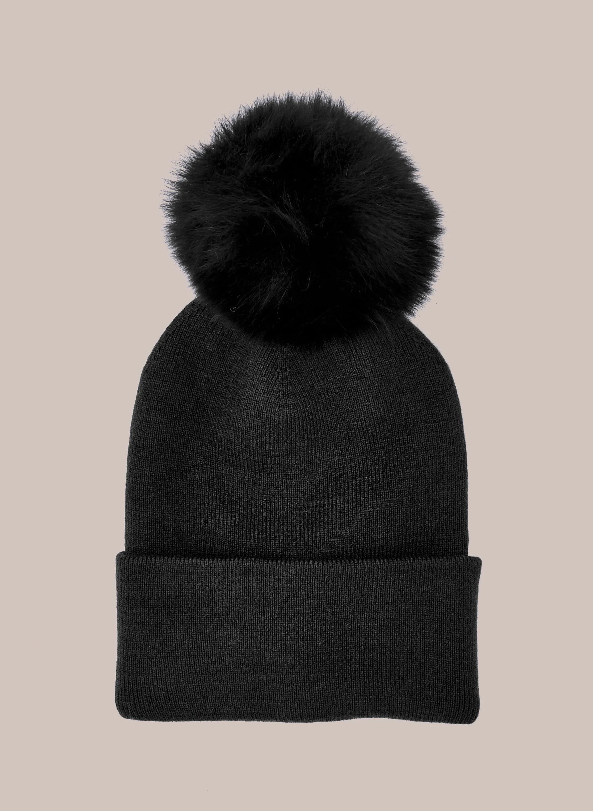 Large Pompom Ribbed Hat sold by Melanie Lyne
