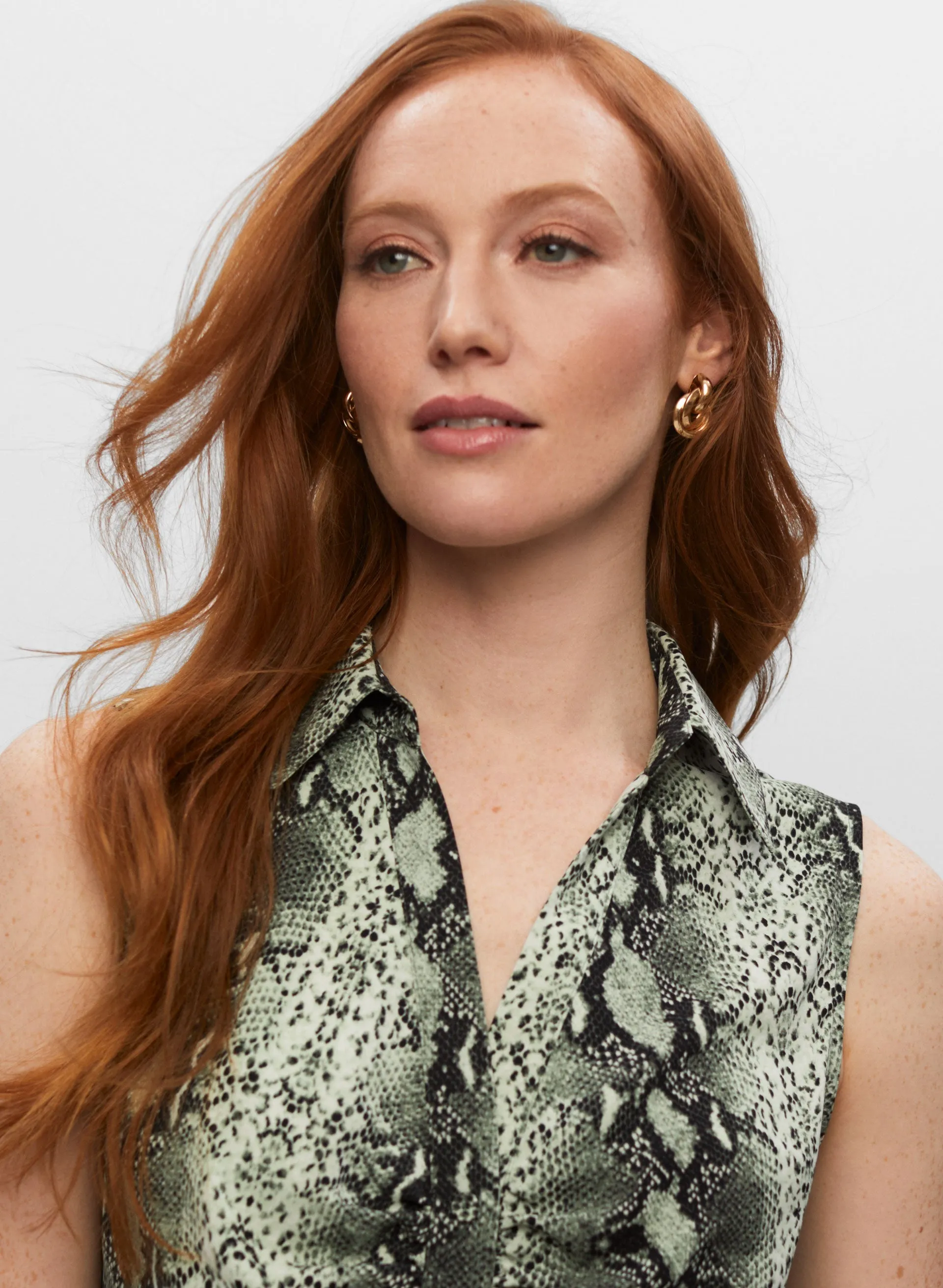 Snakeskin Print Sleeveless Blouse sold by Melanie Lyne product image thumbnail 3