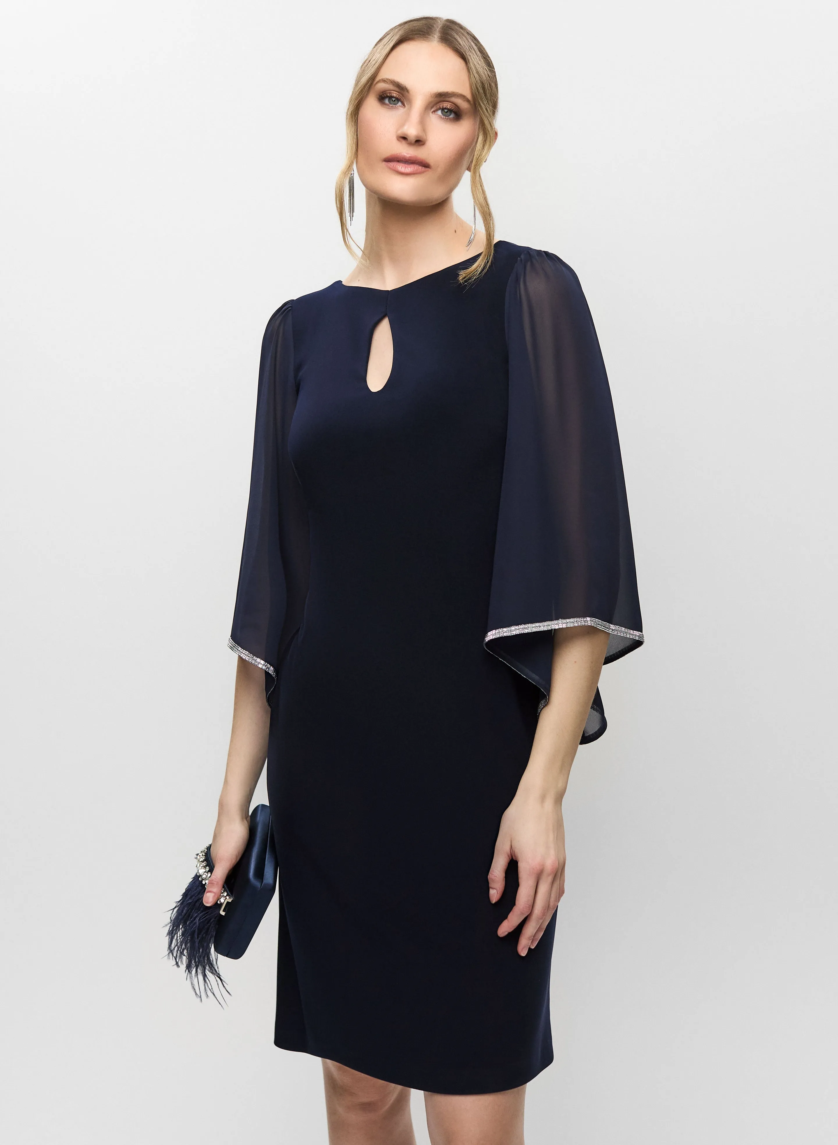 Joseph Ribkoff - Bell Sleeve Chiffon Dress sold by Melanie Lyne product image thumbnail 5
