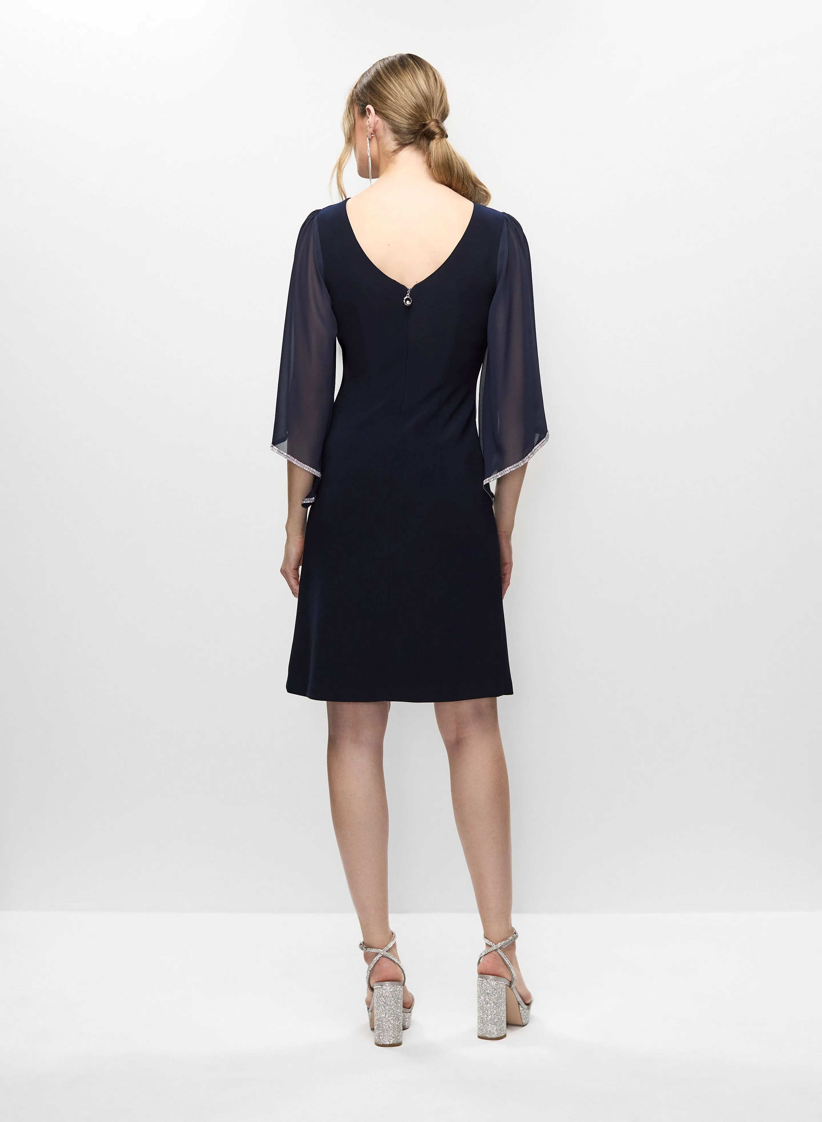 Joseph Ribkoff - Bell Sleeve Chiffon Dress sold by Melanie Lyne product image thumbnail 2