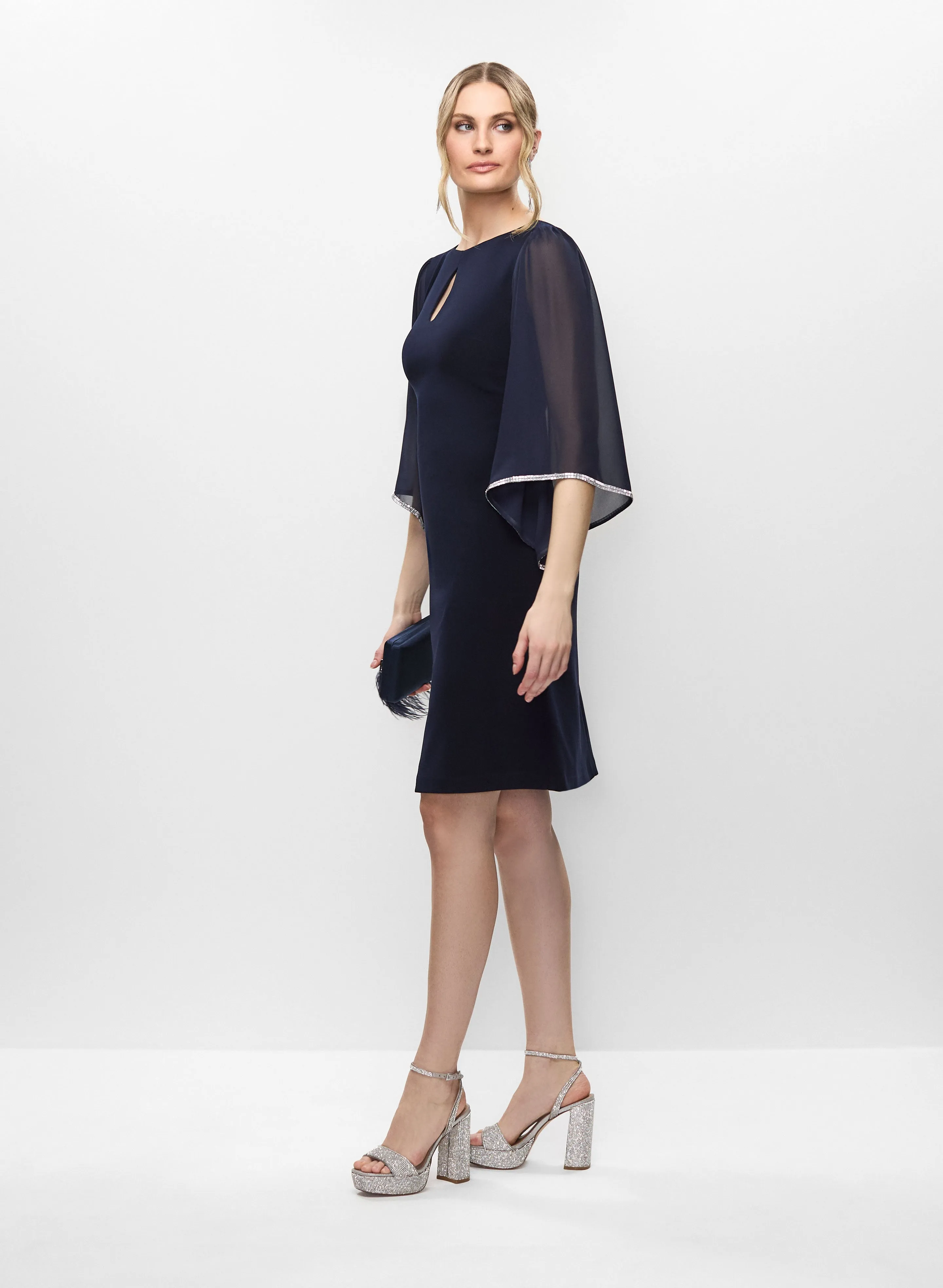 Joseph Ribkoff - Bell Sleeve Chiffon Dress sold by Melanie Lyne product image thumbnail 3