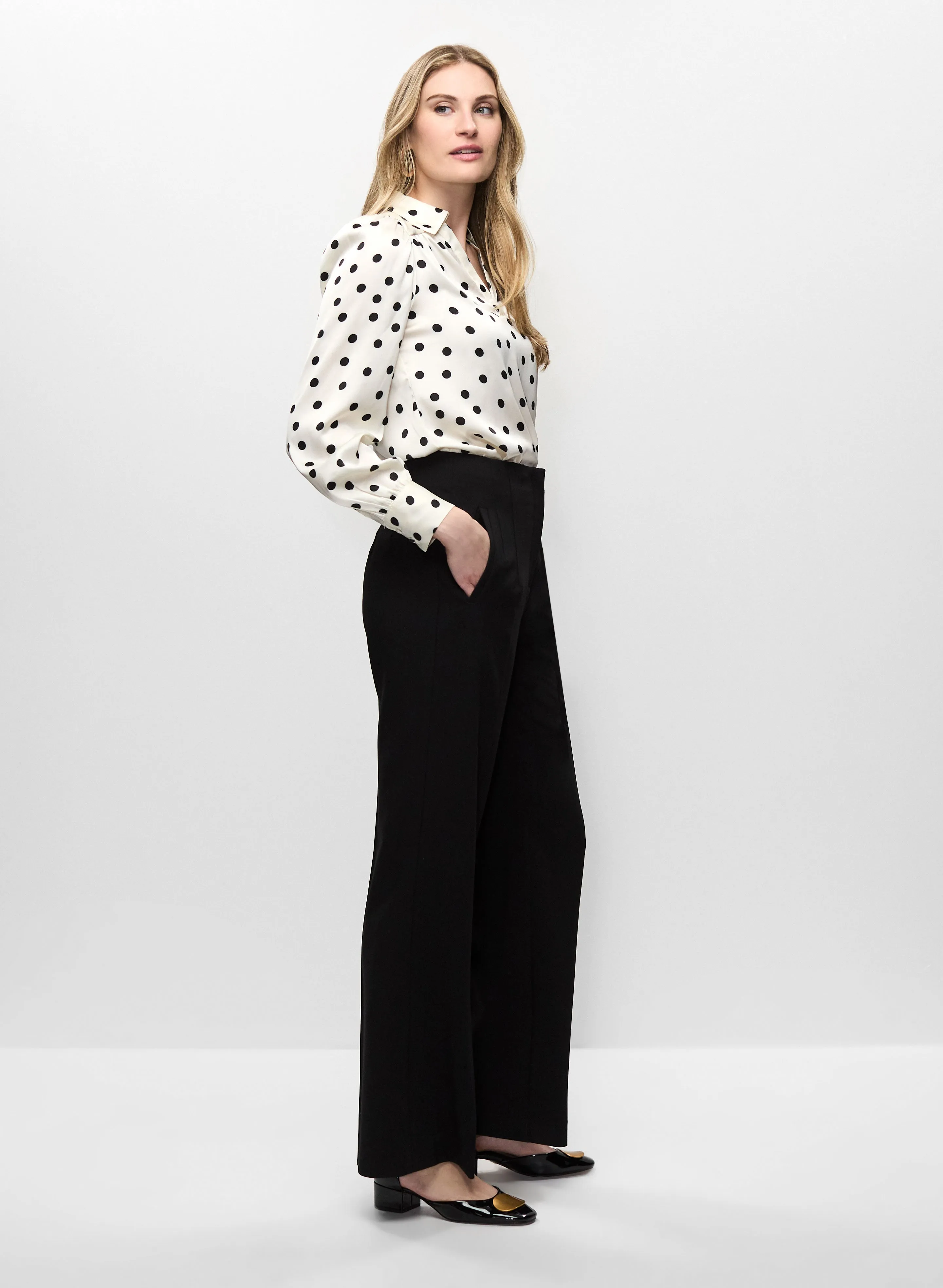 Long Sleeve Polka Dot Blouse sold by Melanie Lyne product image thumbnail 5