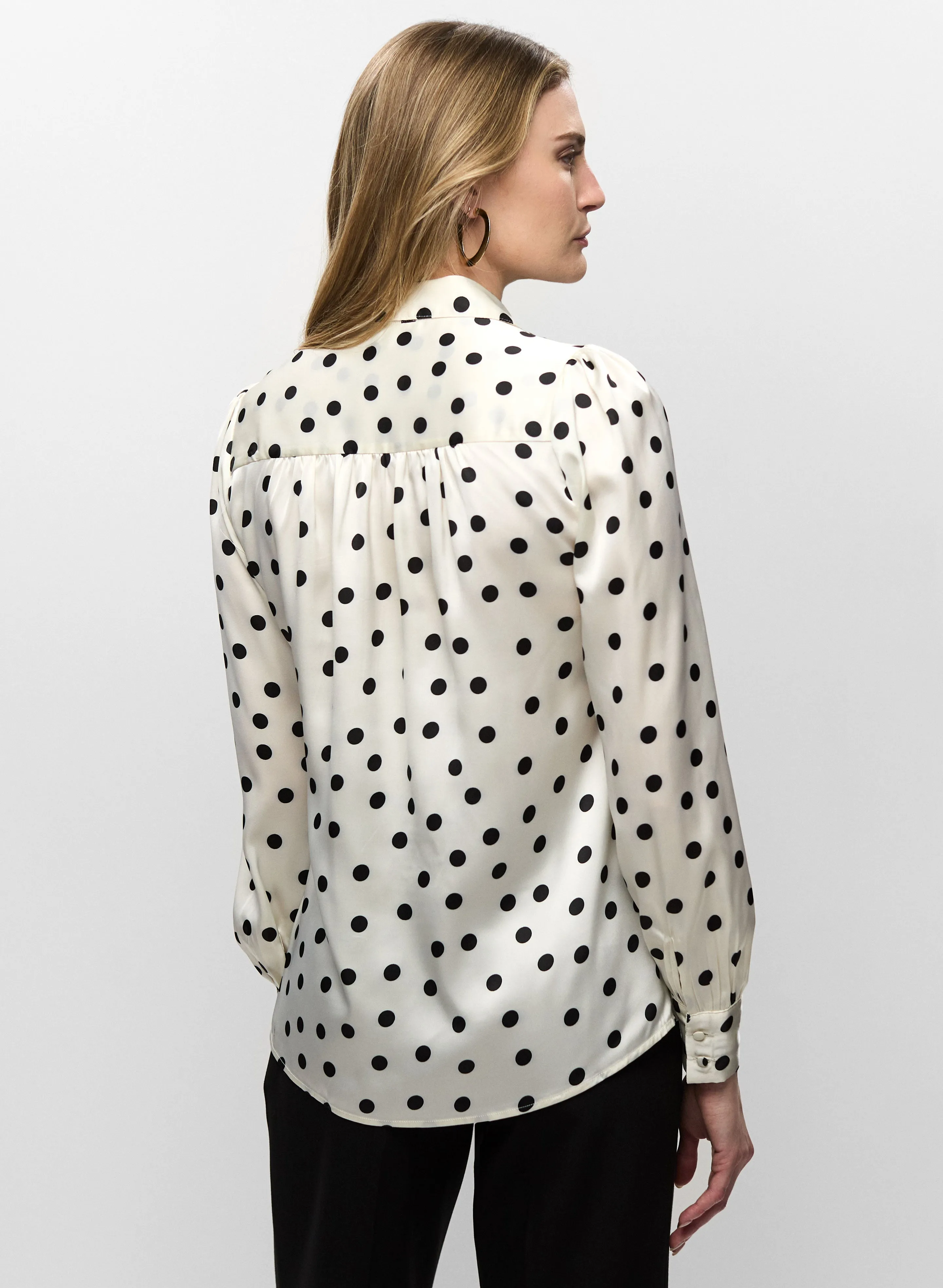 Long Sleeve Polka Dot Blouse sold by Melanie Lyne product image thumbnail 4