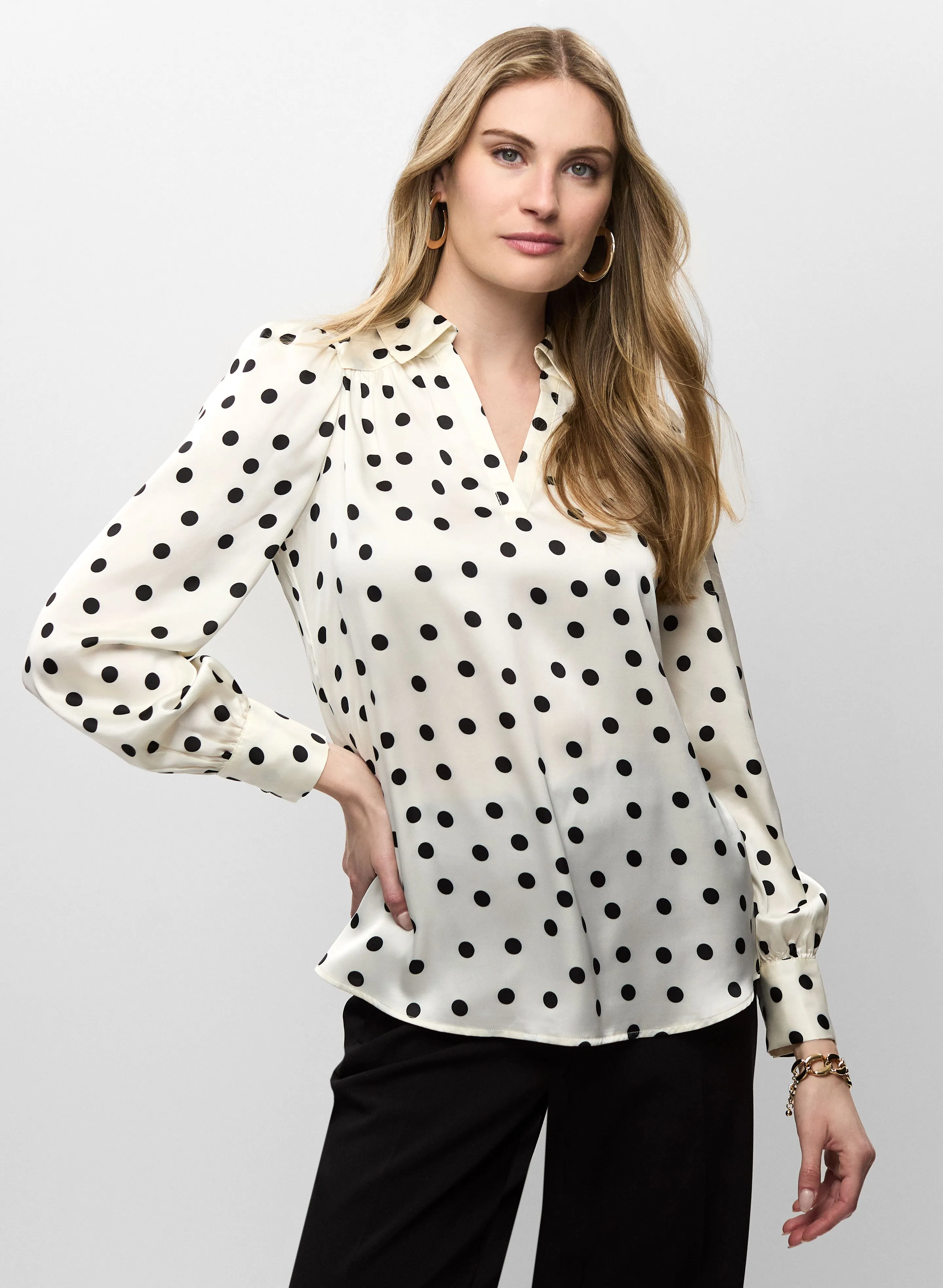 Long Sleeve Polka Dot Blouse sold by Melanie Lyne