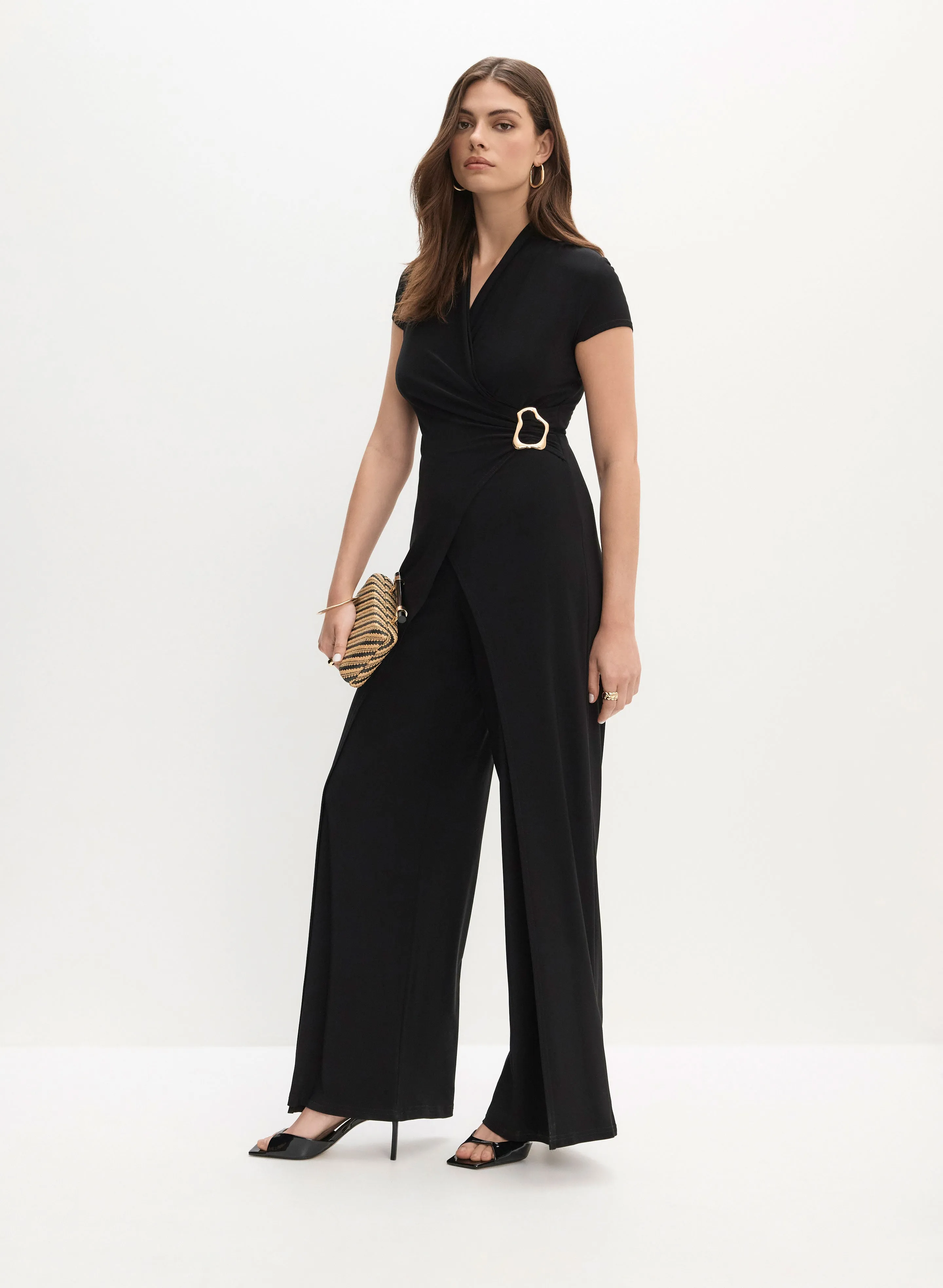 Joseph Ribkoff - V-Neck Buckle Jumpsuit sold by Melanie Lyne product image thumbnail 3
