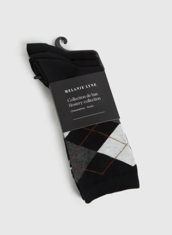 Geometric Bamboo Crew Socks 3-Pack sold by Melanie Lyne