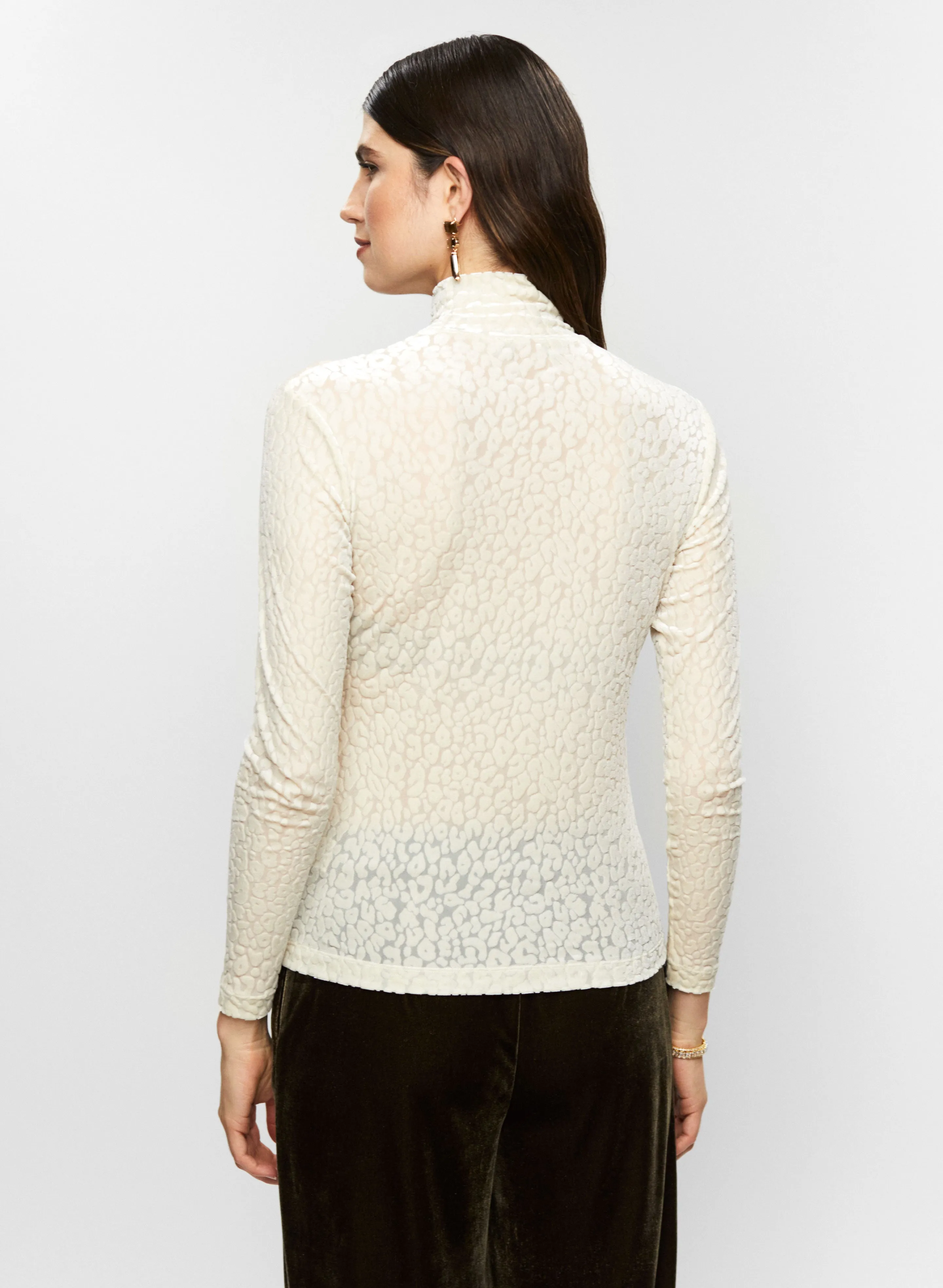 Velvet Leopard Print Top sold by Melanie Lyne product image thumbnail 5